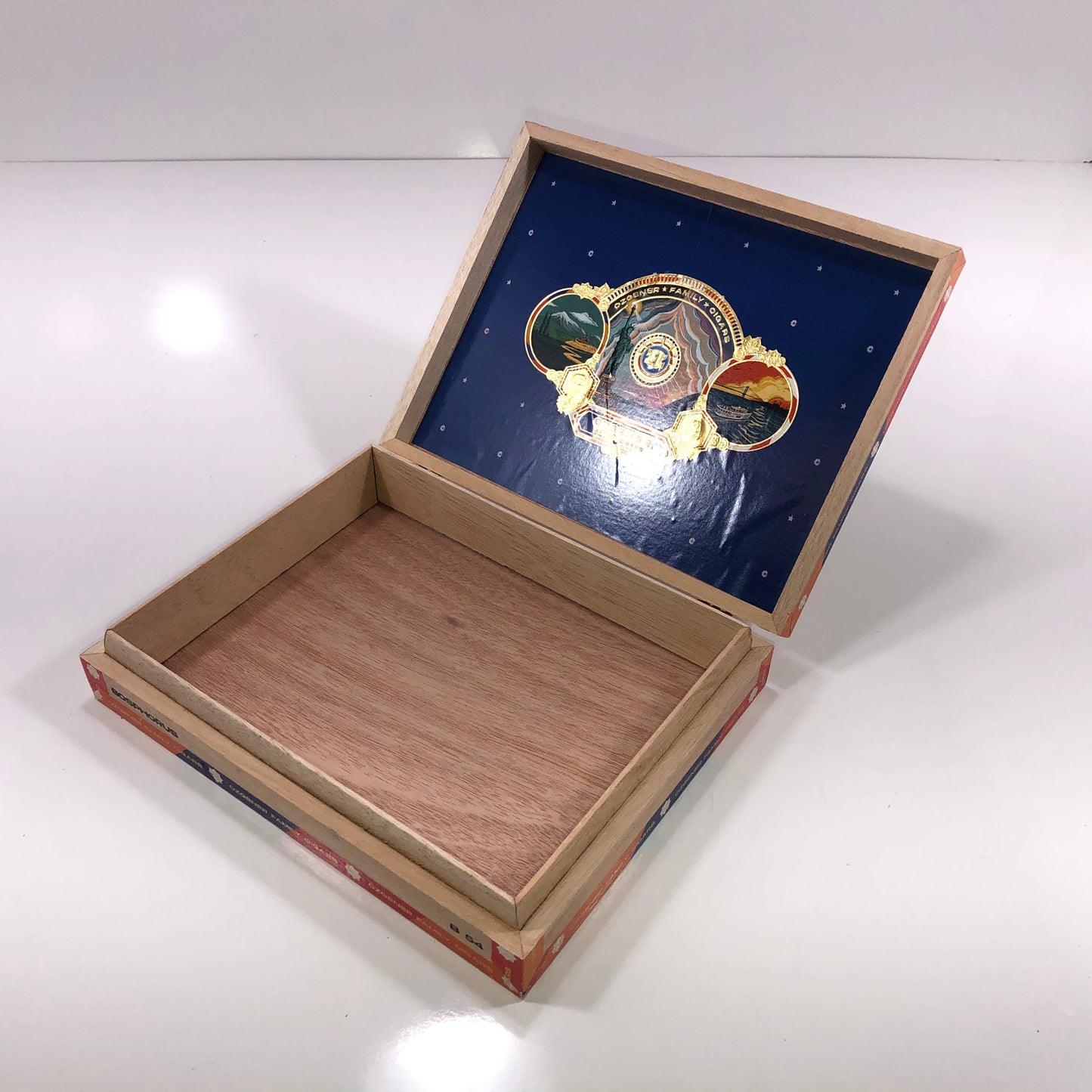 Ozgener B54 Empty Wooden Cigar Box 9.75x7.75x1.75