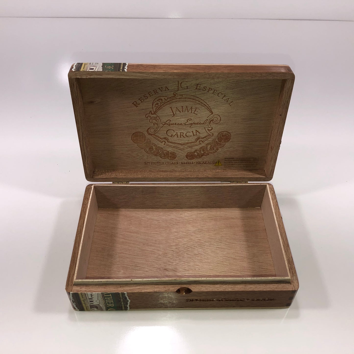 Jaime Garcia Petit Robusto Empty Wooden Cigar Box 8.75x5.5x2.25