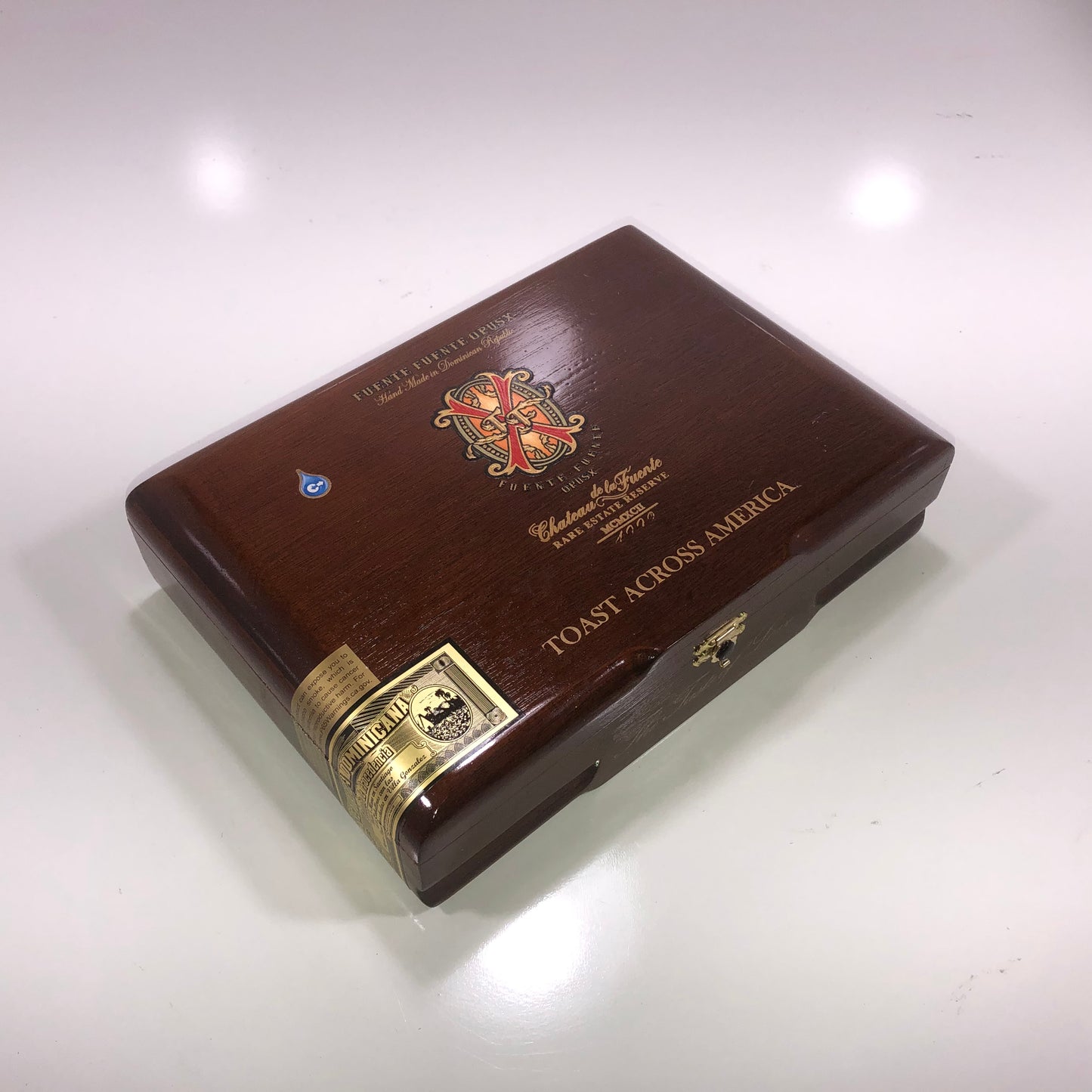 Arturo Fuente Opus X Toast Across America Empty Wooden Cigar Box 10x7x2.5