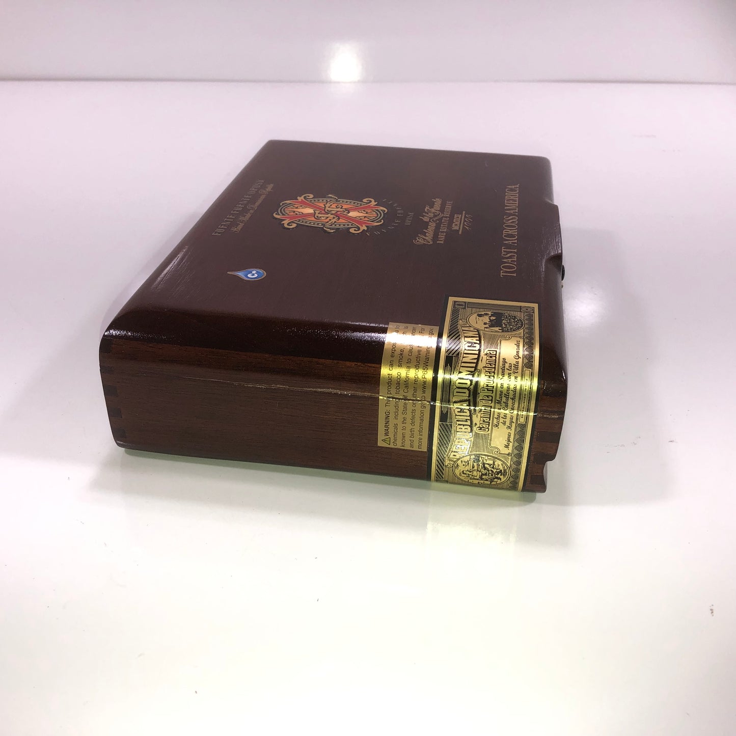Arturo Fuente Opus X Toast Across America Empty Wooden Cigar Box 10x7x2.5
