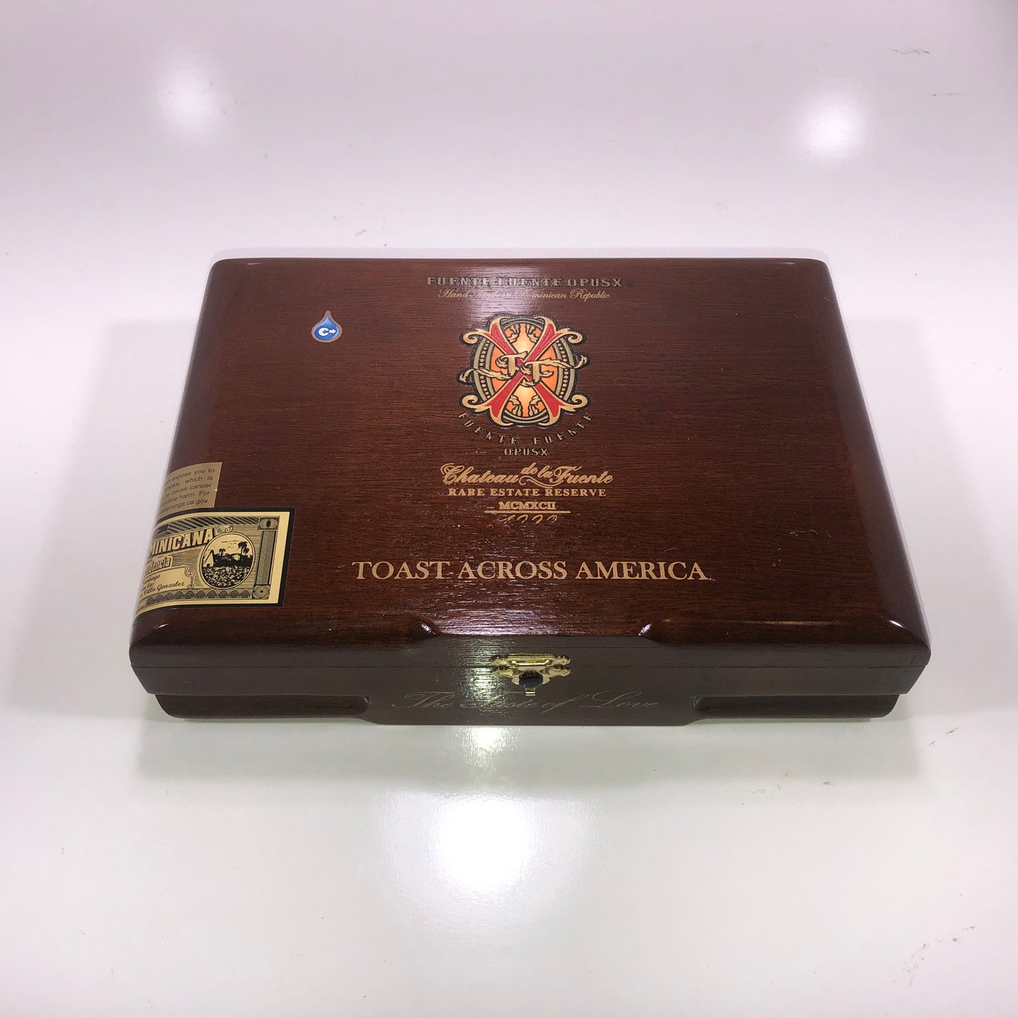 Arturo Fuente Opus X Toast Across America Empty Wooden Cigar Box 10x7x2.5