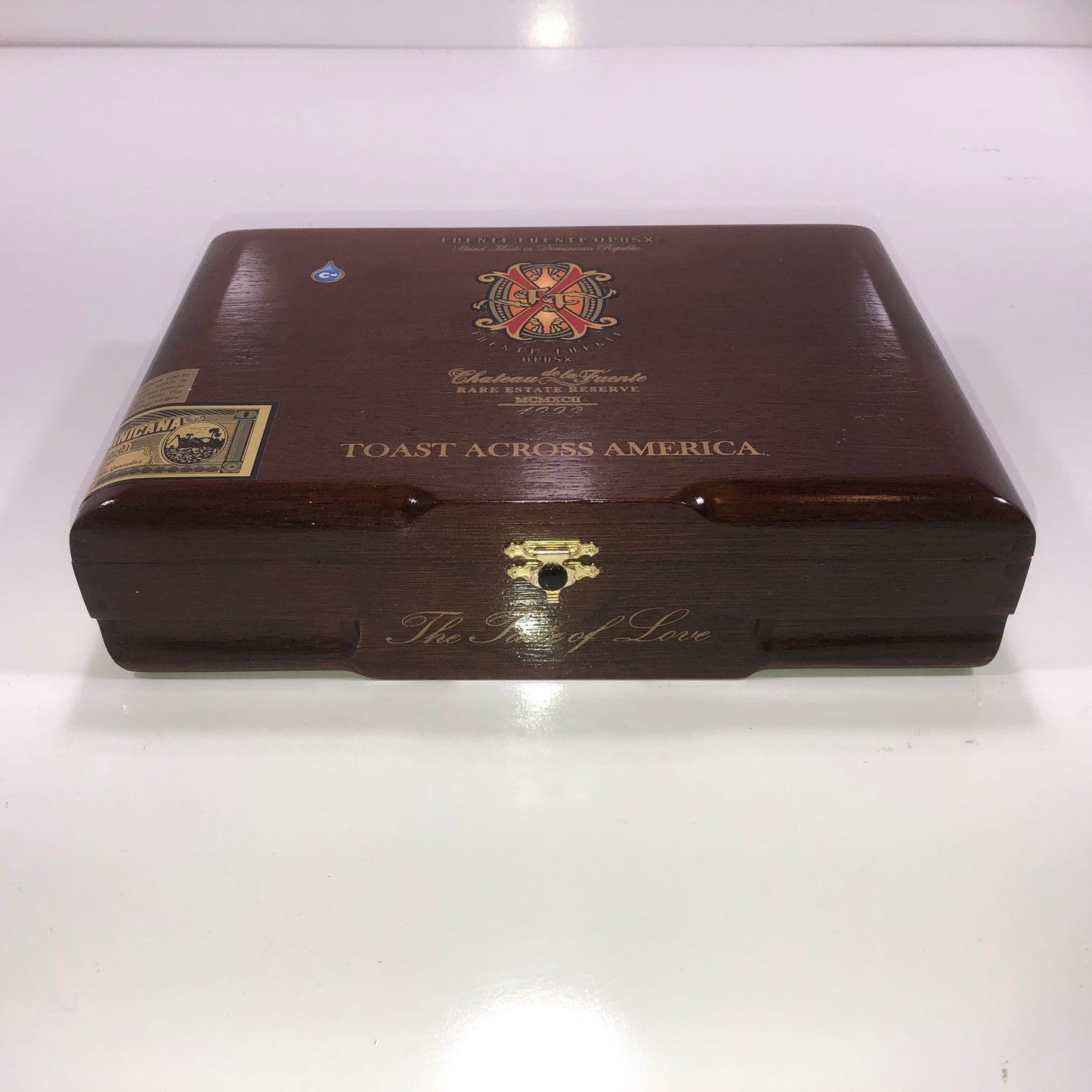 Arturo Fuente Opus X Toast Across America Empty Wooden Cigar Box 10x7x2.5