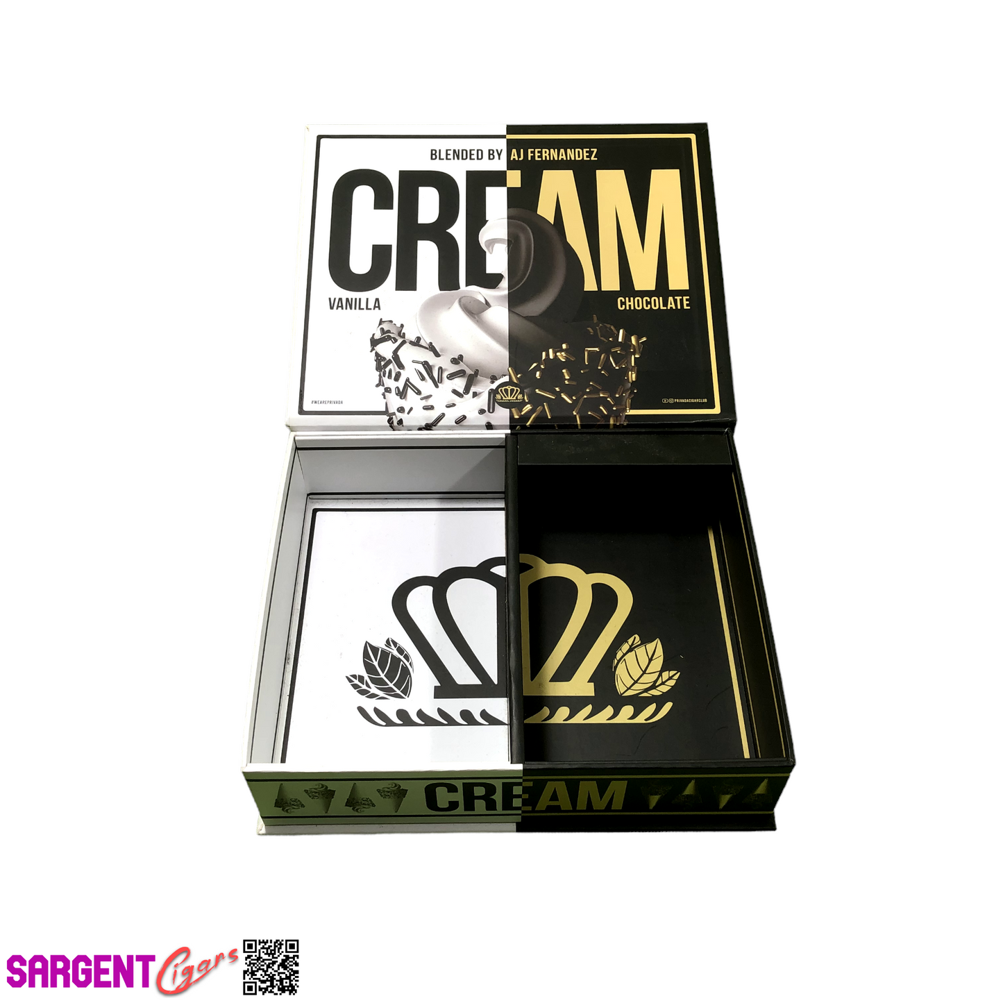 LCA Cream Empty Cigar Box 9x7.5x2.5