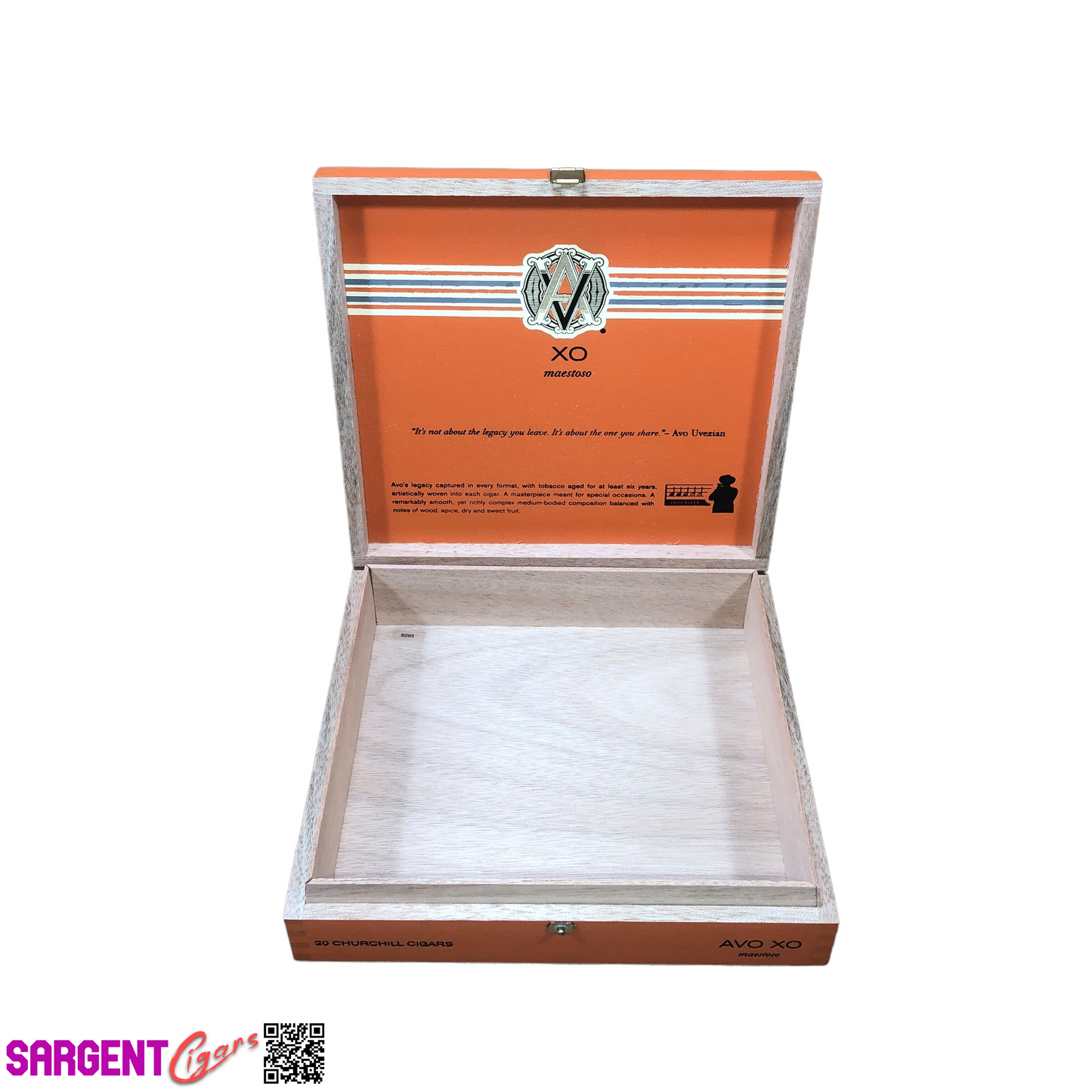 Avo Xo Churchill Empty Wooden Cigar Box 8.5x8x1.75 (1)