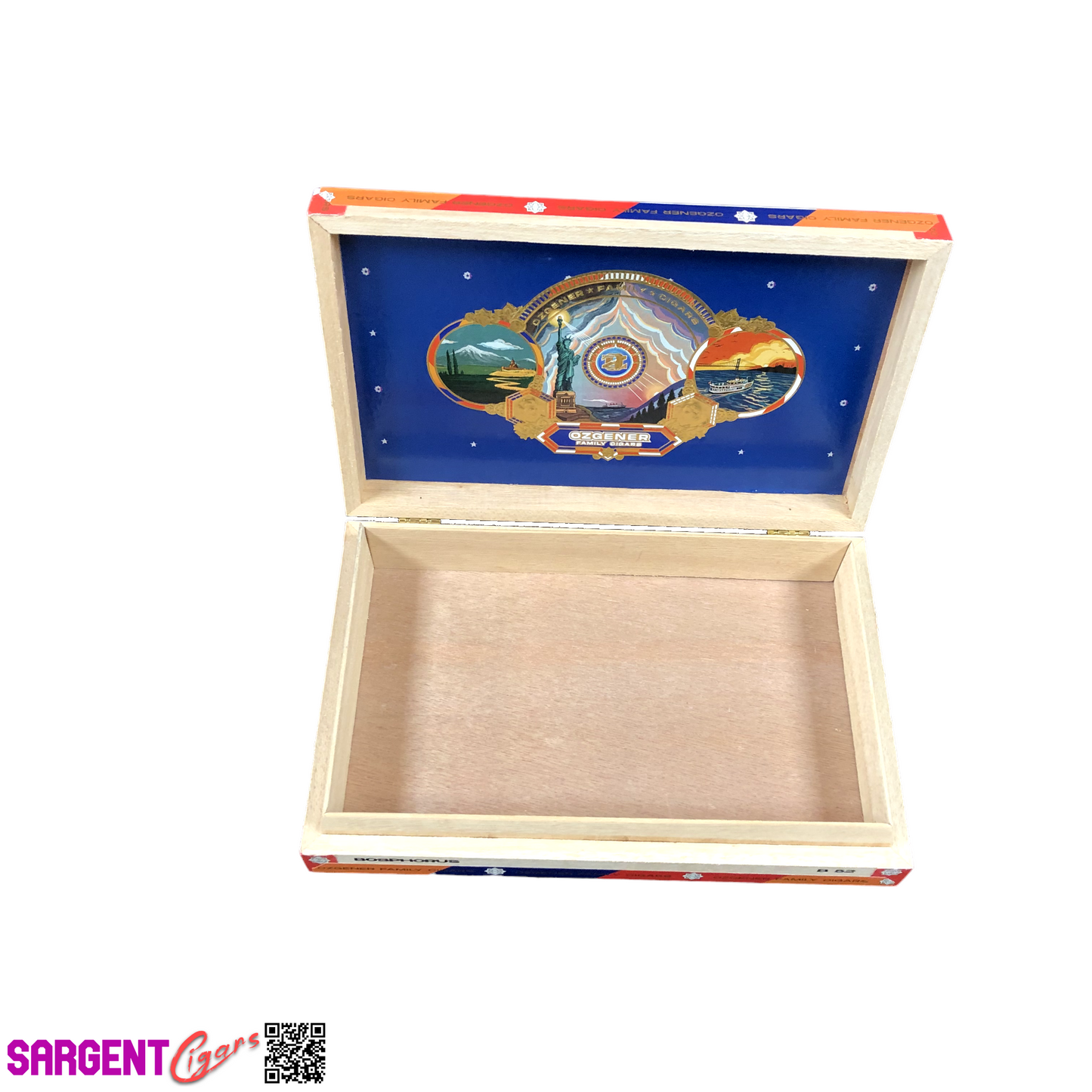 Ozgener B52 Empty Wooden Cigar Box 9.25x6x1.75