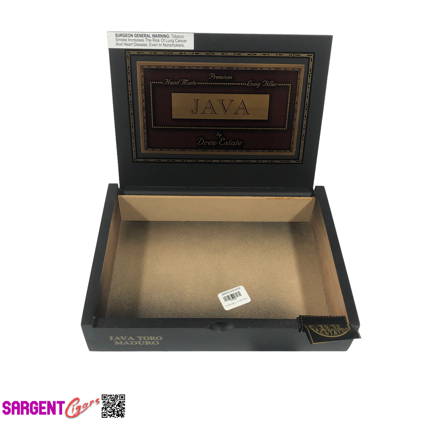 Java Maduro Toro Empty Wooden Cigar Box 10x7.25x2