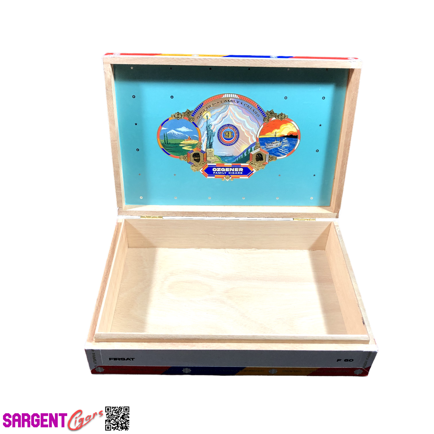 Ozgener Firsat F60 Empty Wooden Cigar Box 10x7x2.25