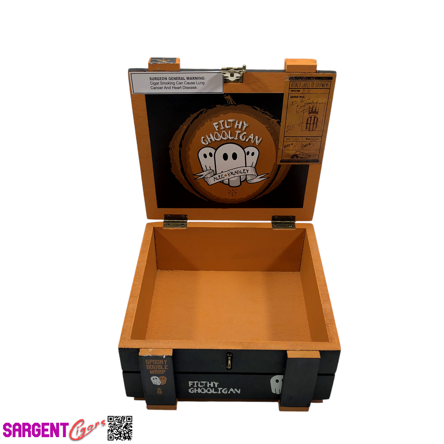 Alec Bradley Filthy Ghooligan Empty Wooden Cigar Box 7.25x7.25x3.5