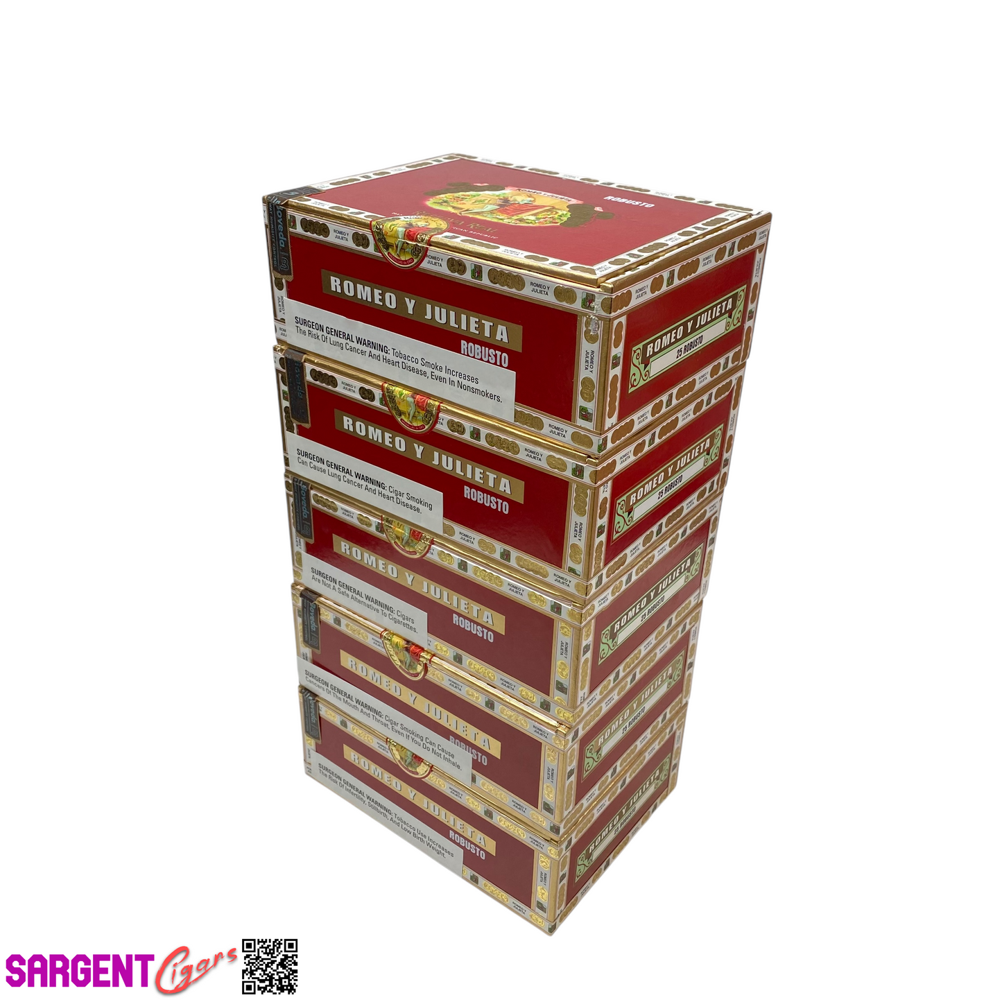 Lot of 5 Romeo Robusto Empty Cigar Boxes 7.75x5.5x3 #71