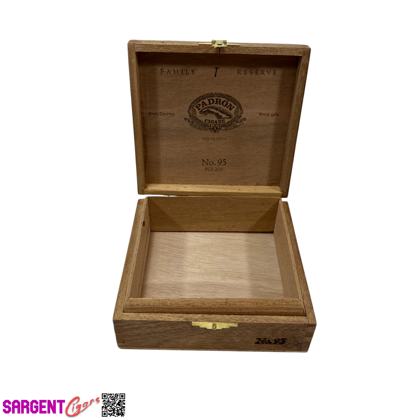 Padron No95 Empty Wooden Cigar Box 6x5.75x2.25