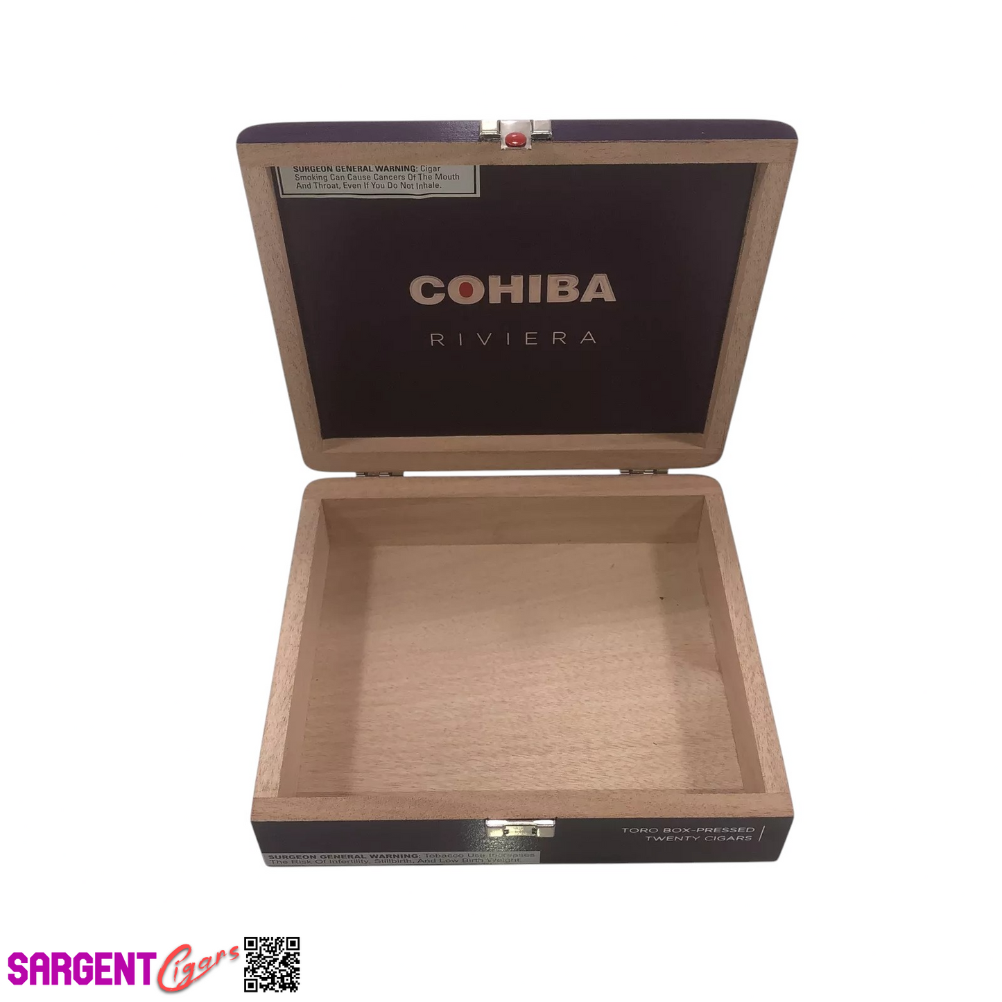 Cohiba Riviera Toro Empty Wooden Cigar Box 8.5x7.75x2.25