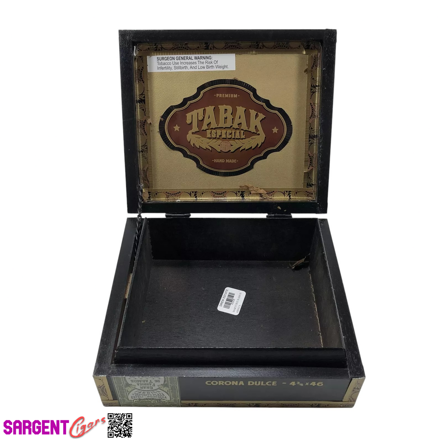 Tabak Especial Corona Empty Wooden Cigar Box 8x7x3