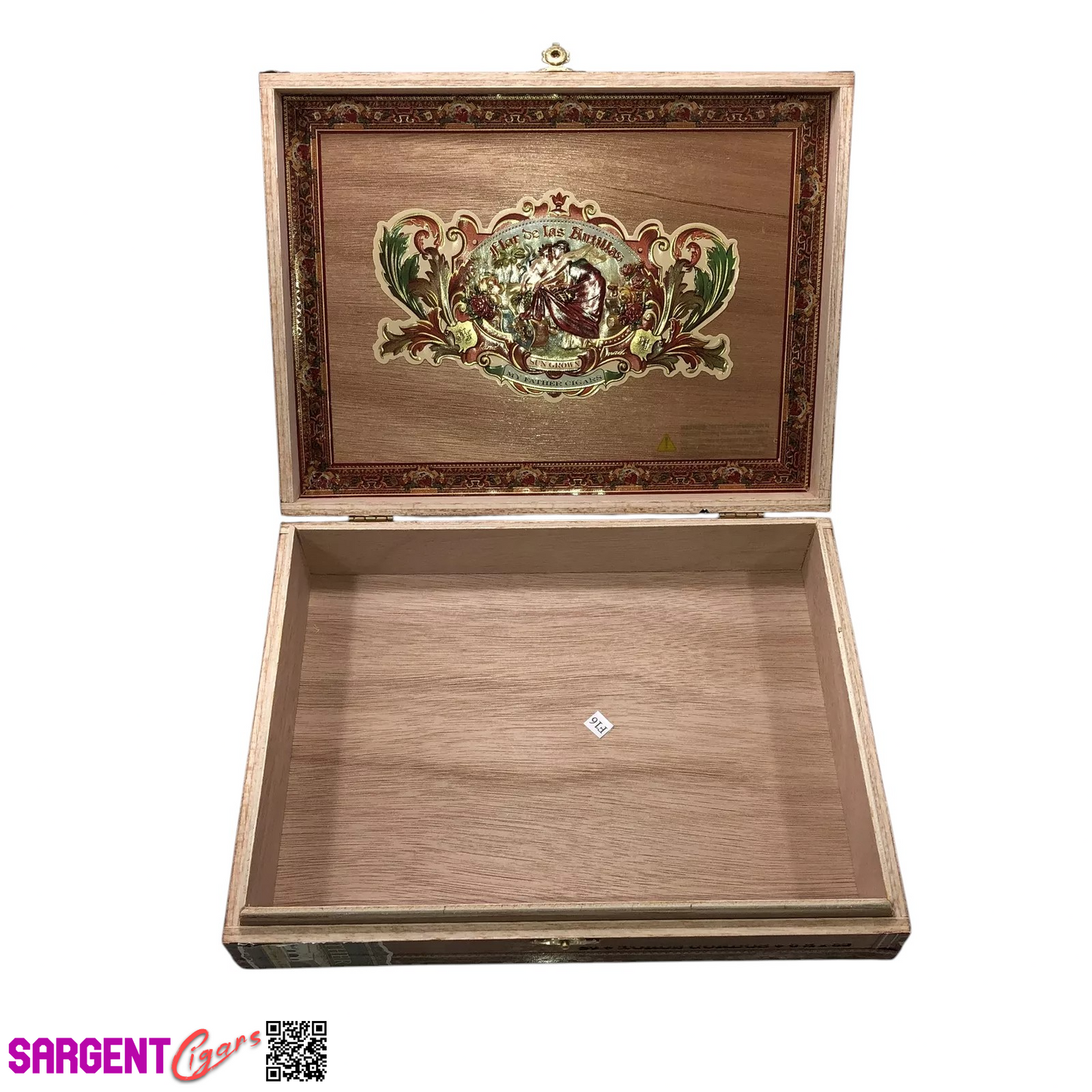 Flor De Las Antillas Maduro Toro Gordo Empty Wooden Cigar Box 9.75x7.5x2