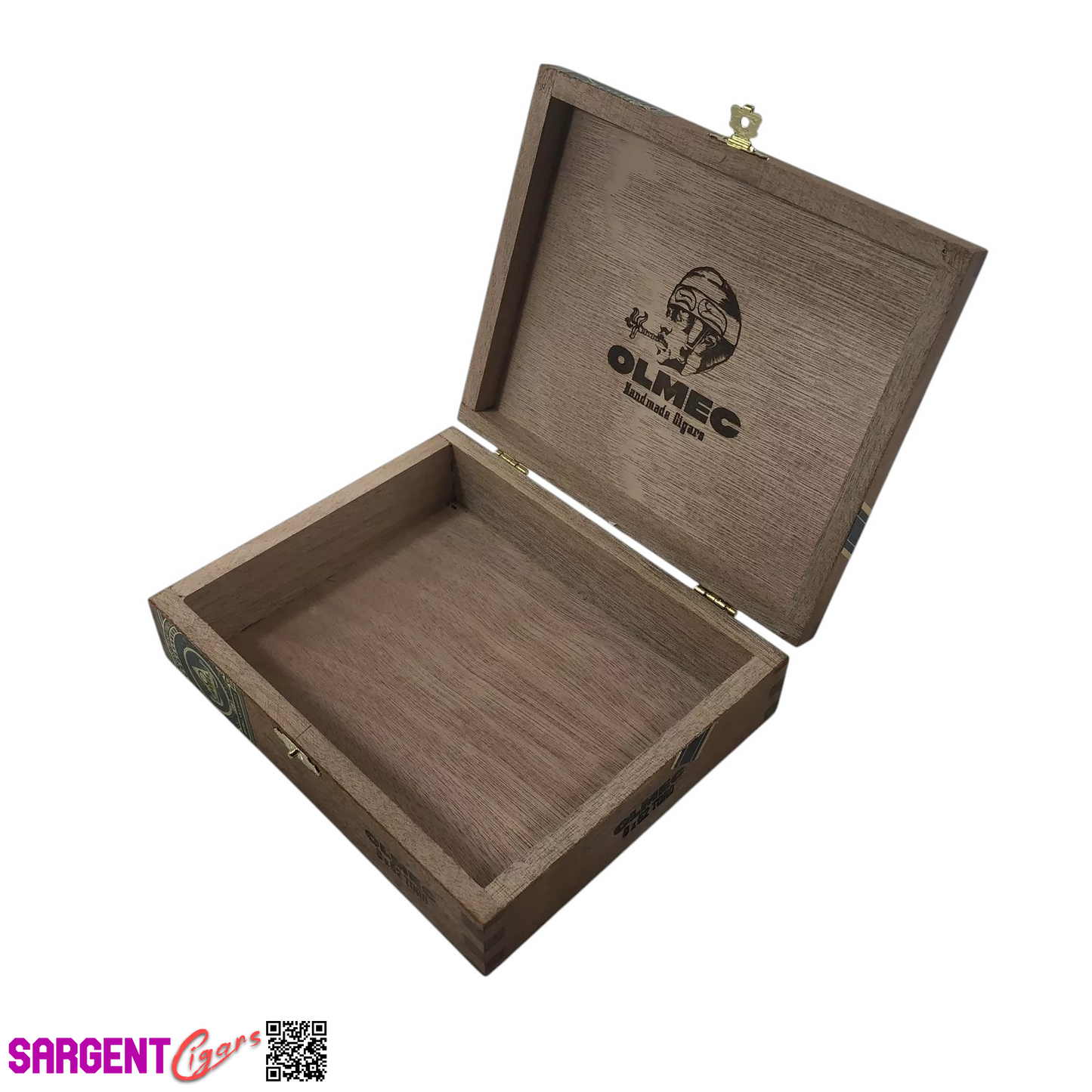 Olmec Toro Empty Wooden Cigar Box 7x6x2 (1)