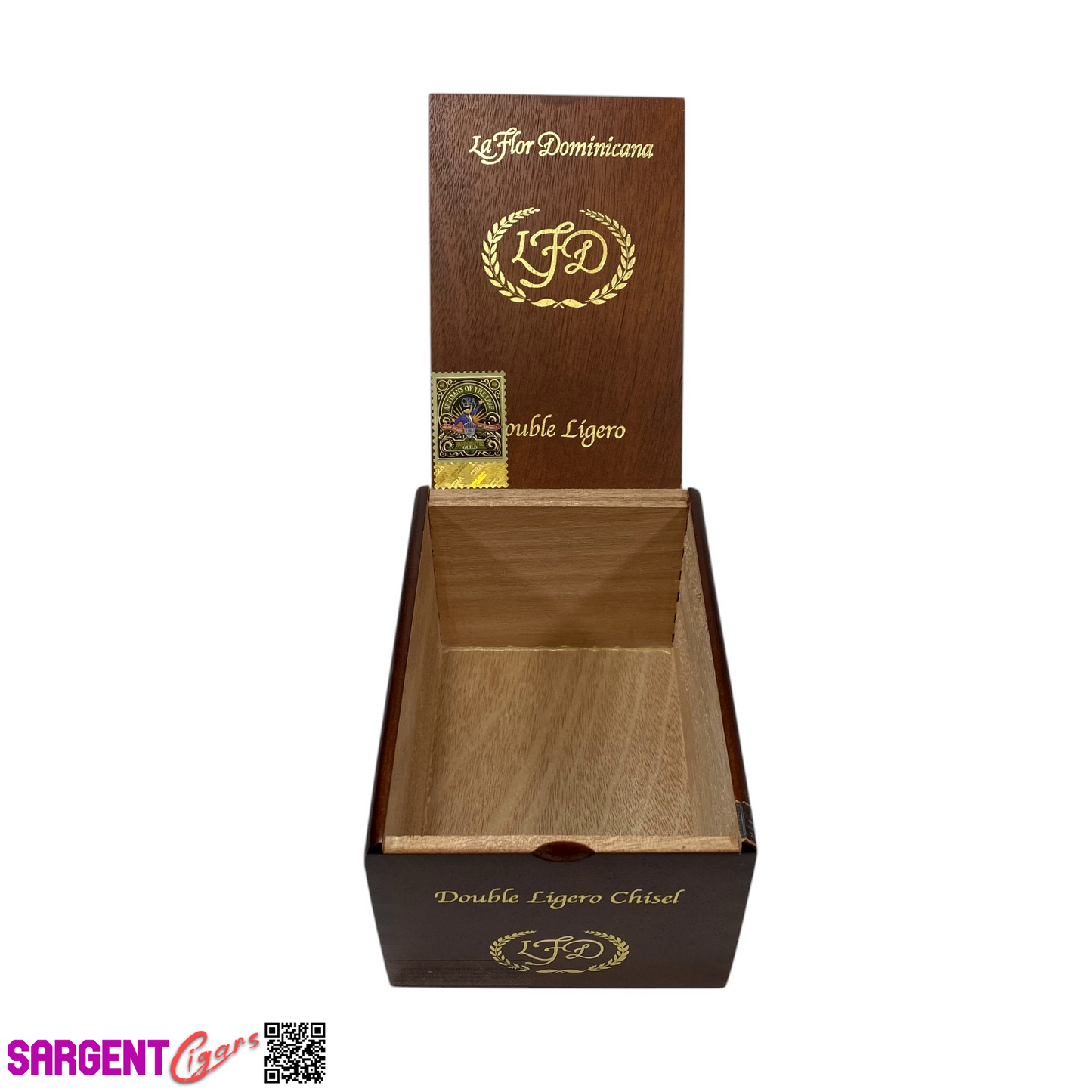 LFD Chisel Empty Wooden Cigar Box 4.75x7x3.5