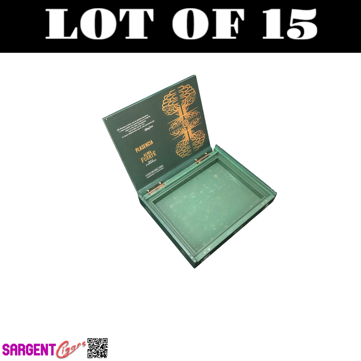 Lot of 15 Plasencia Eduardo Empty Wooden Cigar Boxes 10x8.25x1.5 (F)