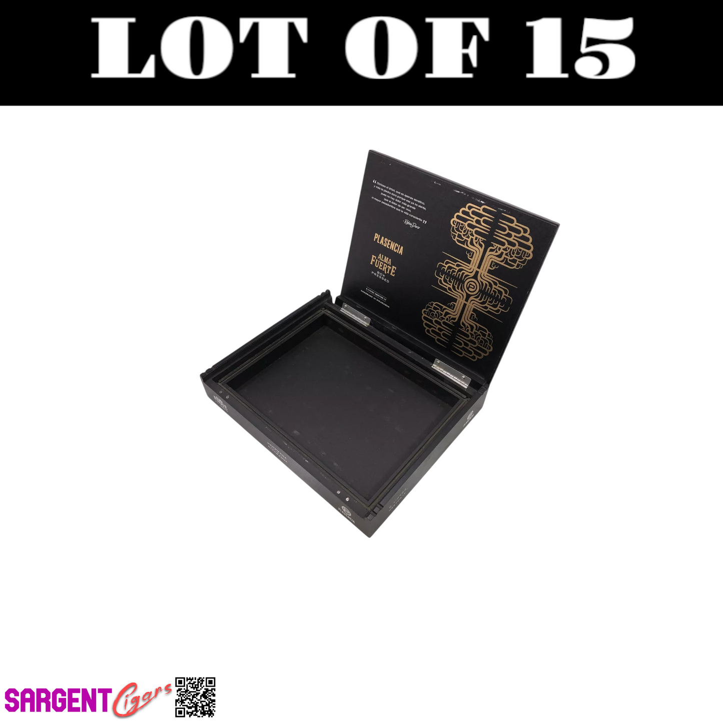 Lot of 15 Plasencia Nestor Empty Wooden Cigar Boxes 10x8.25x1.5 (C)