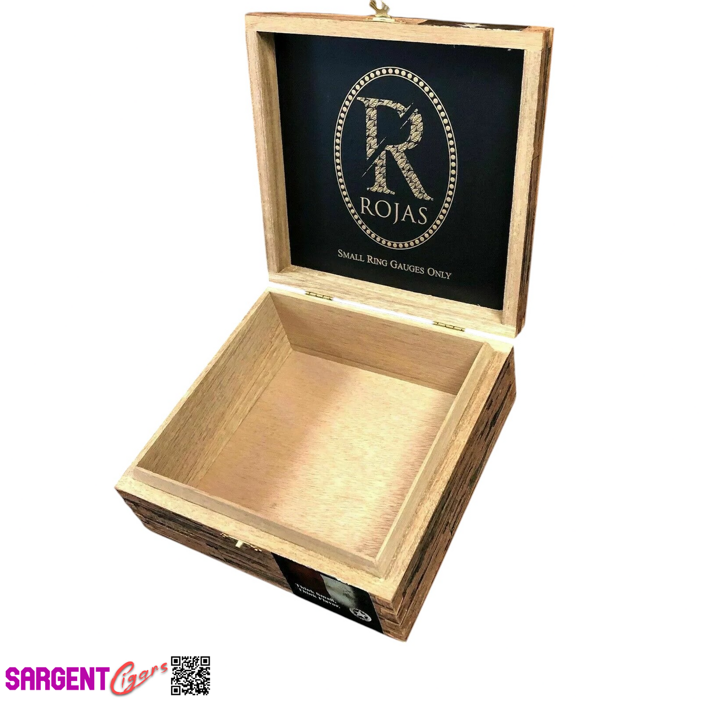 Rojas Robusto Maduro Empty Wooden Cigar Box 6.5x6x2.75