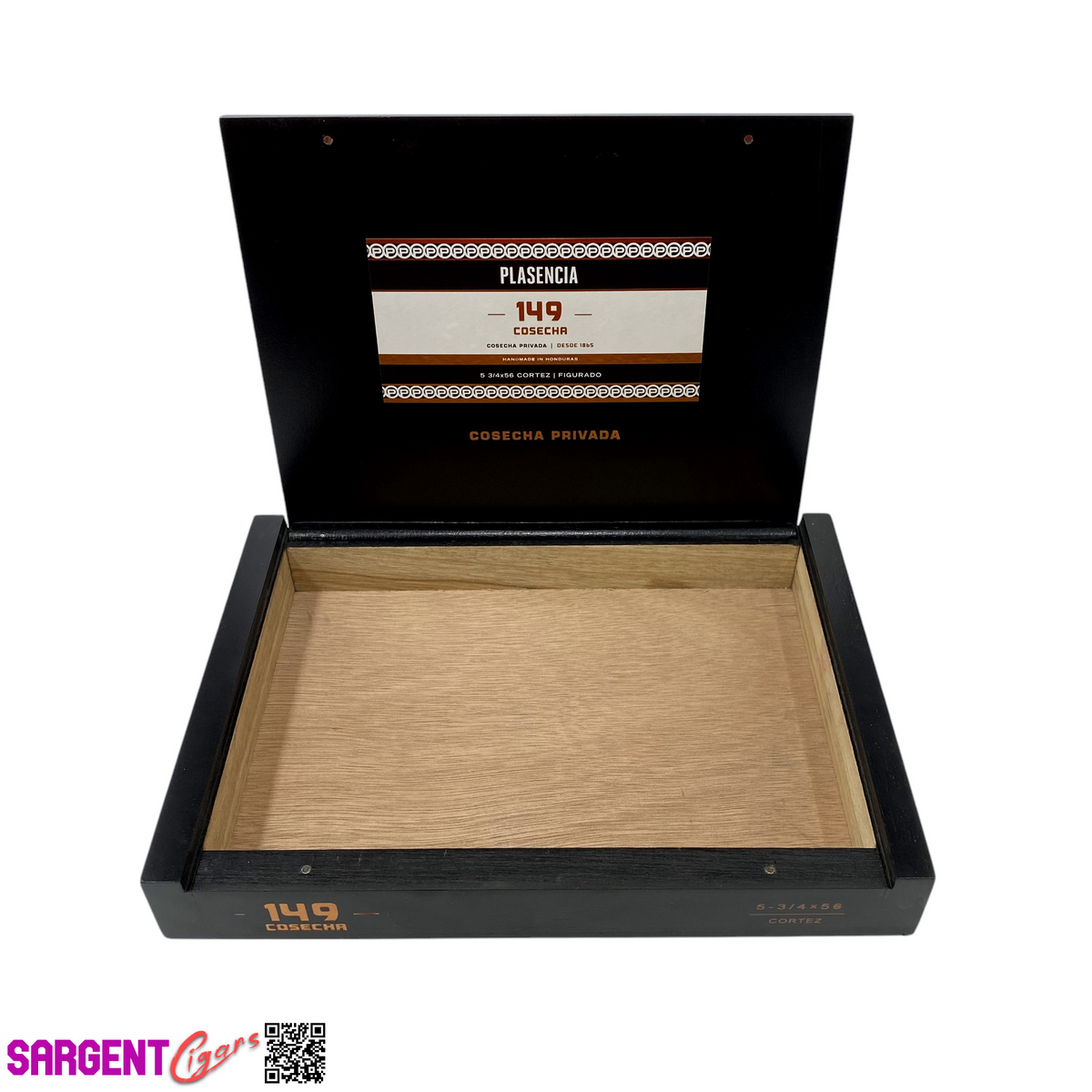 Plasencia 149 Cosecha Figurado Empty Wooden Cigar Box 10x7.25x1.5
