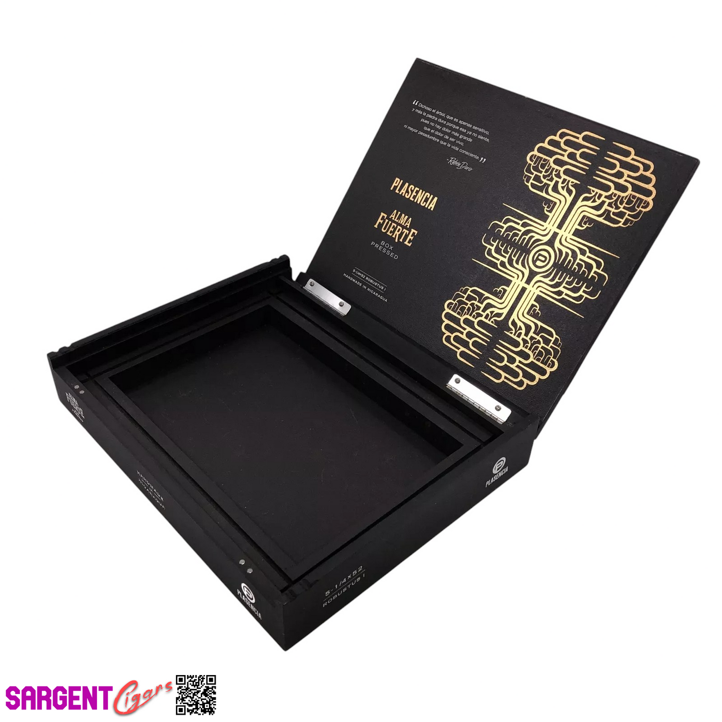 Plasencia Alma Del Fuerte Robusto Empty Wooden Cigar Box 10x8.25x1.5