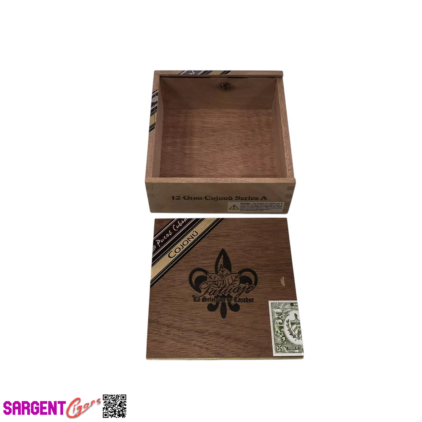 Tatuaje Gran Cojonu Empty Wooden Cigar Box 6x5.75x2.25
