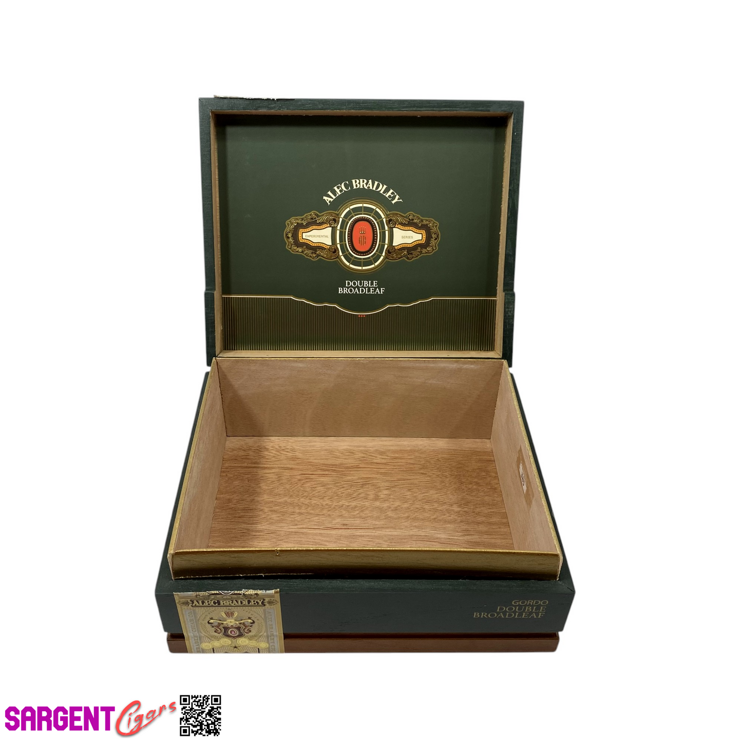 Alec Bradley Double Broadleaf Gordo Empty Wooden Cigar Box 8.5x7x3.25