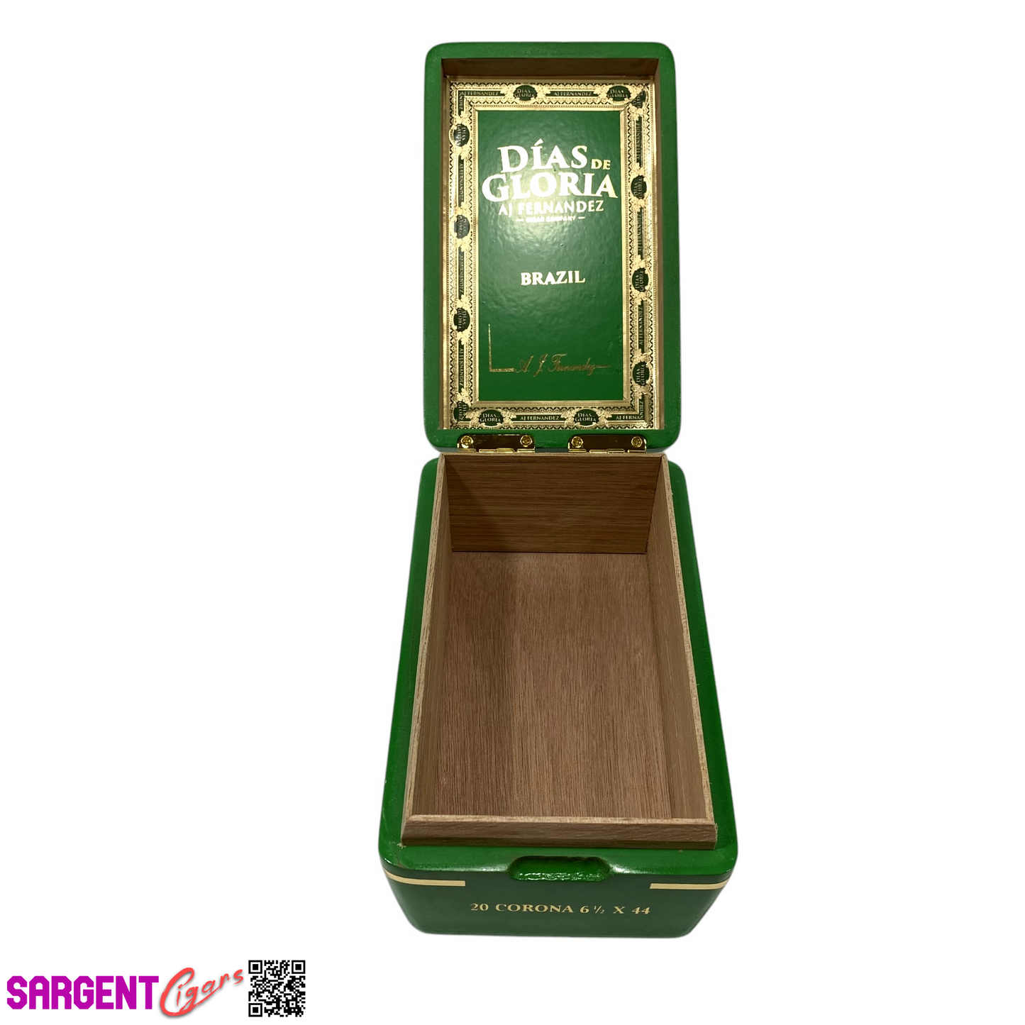 Aj Fernandez Dias De Gloria Brazil Corona Empty Wooden Cigar Box 4.5x7.75x3.25