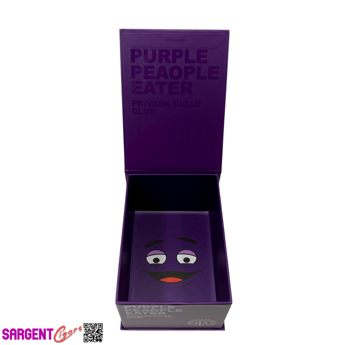 LCA Purple Peaople Eater Empty Cigar Box 5x6.75x3.75