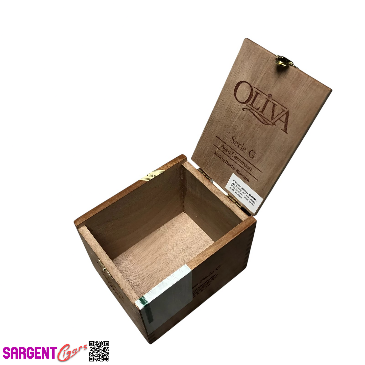 Oliva Serie G Robusto Empty Wooden Cigar Box 4.5x5.25x4