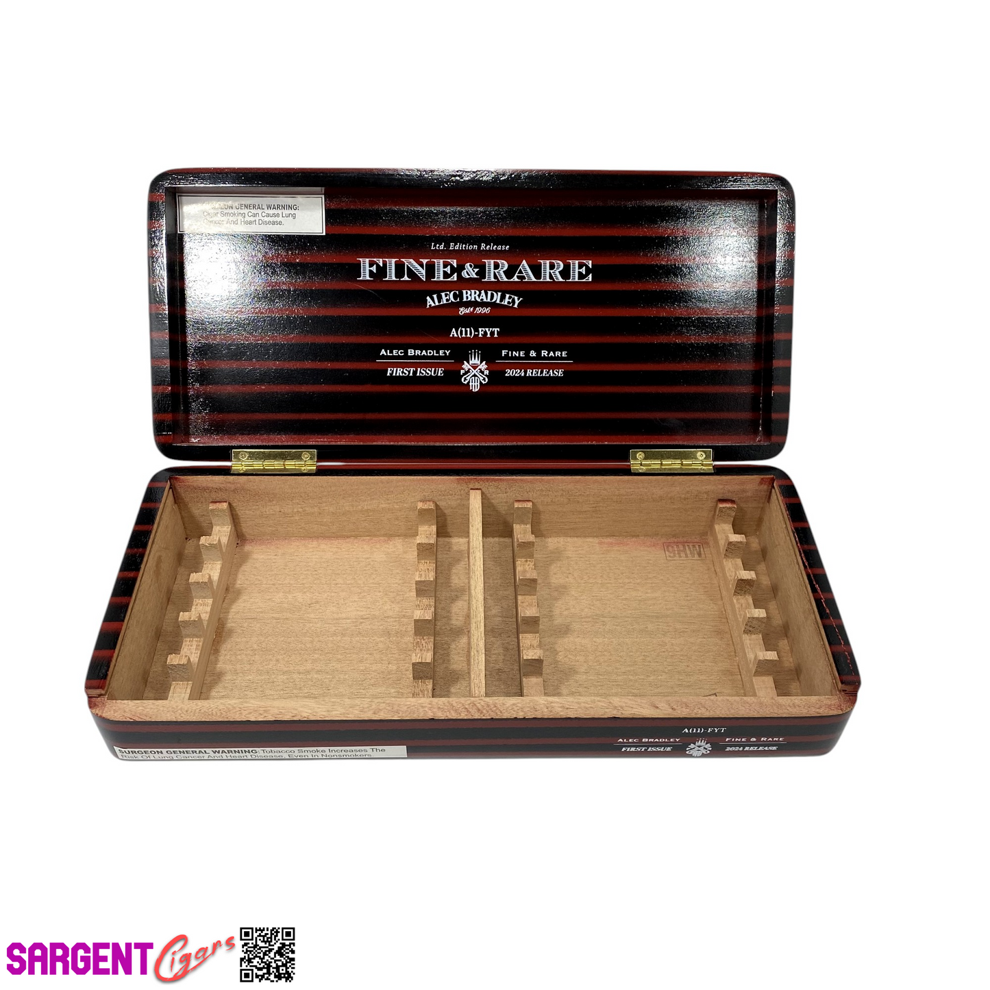 Alec Bradley Fine and Rare Empty Wooden Cigar Box 15.25x7x3.5