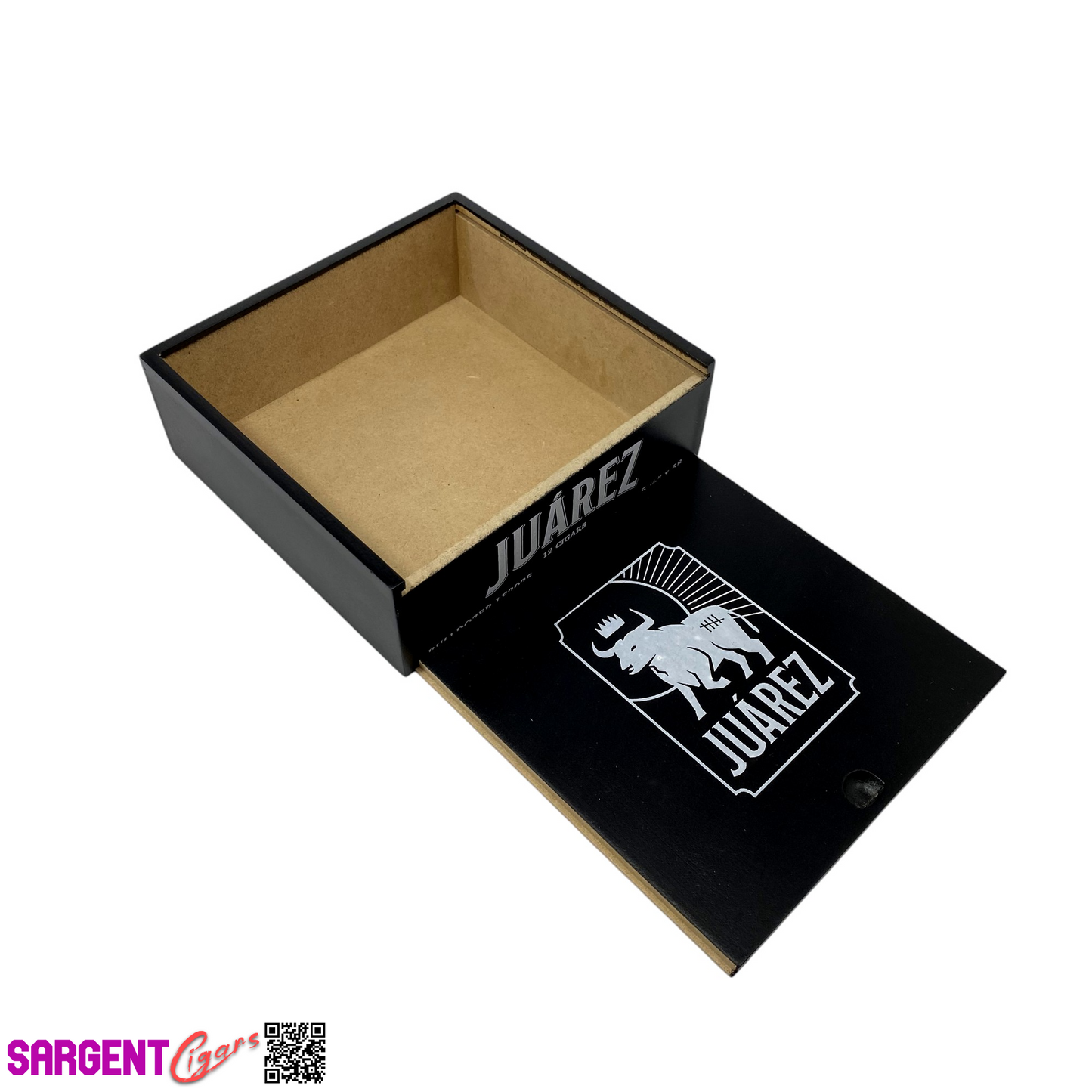 Juarez Bulldozer Empty Wooden Cigar Box 6.25x6x2