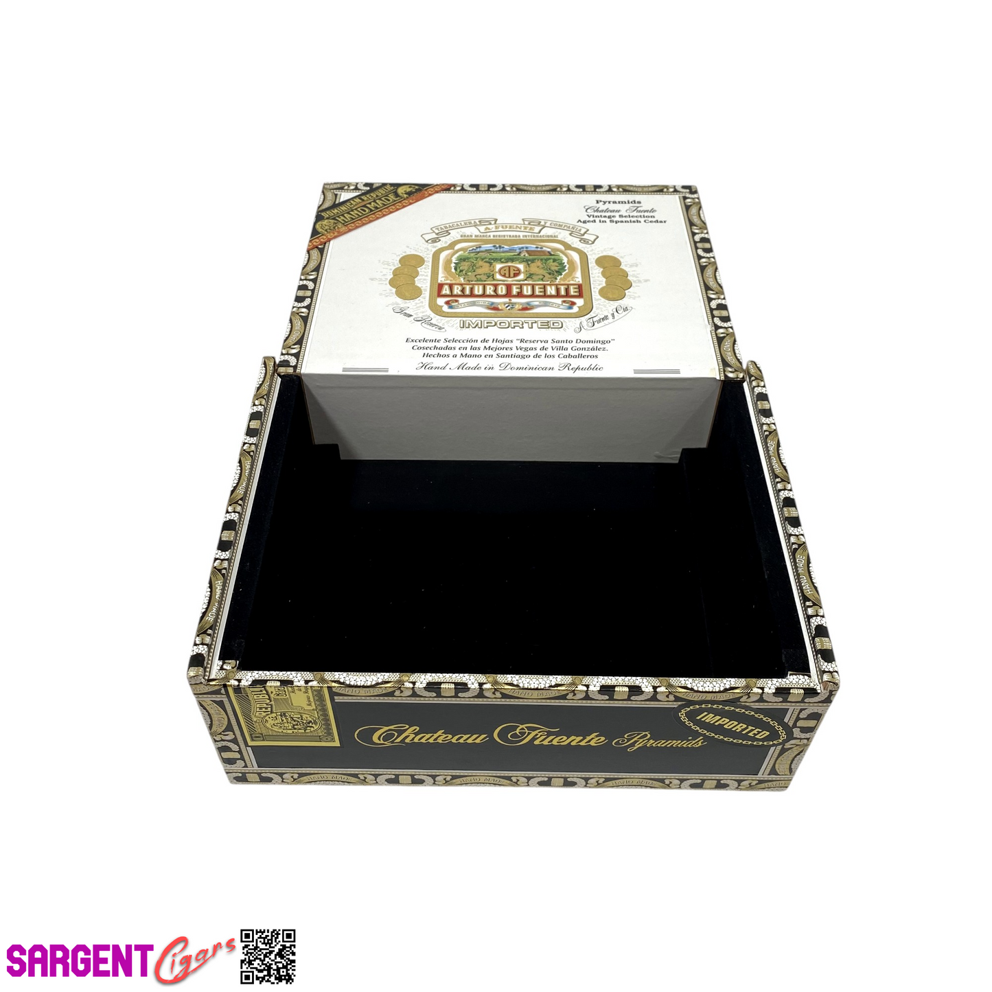 Arturo Fuente Chateau Pyramids Empty Cigar Box 9x6.5x3.25