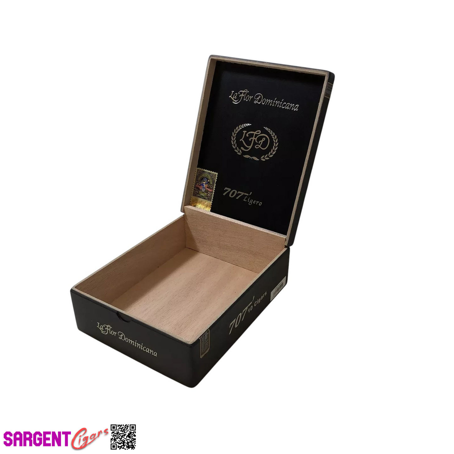 LFD 707 Empty Wooden Cigar Box 6x7.5x2.75