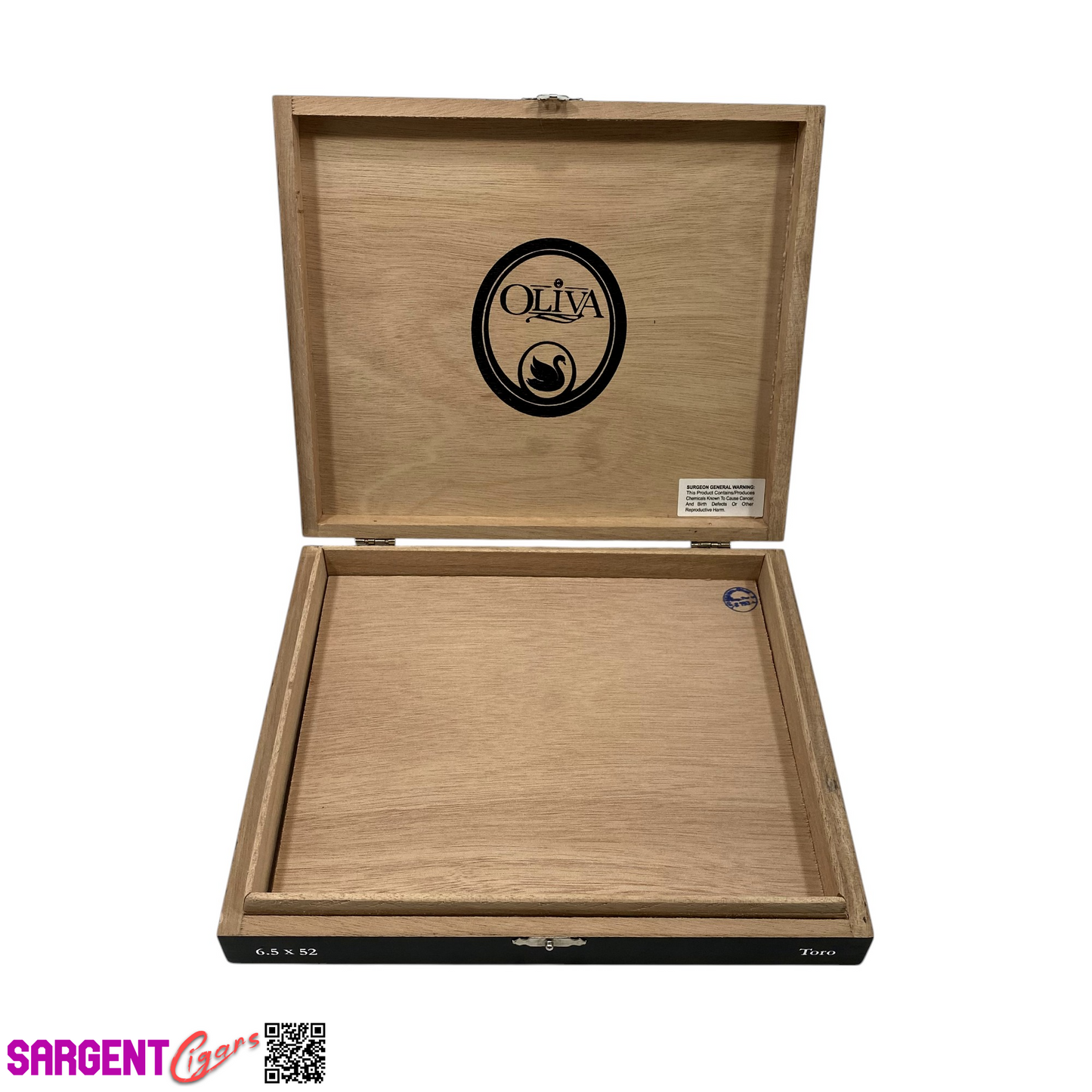 Oliva Black Swan Toro Empty Wooden Cigar Box 9x7.5x1.5