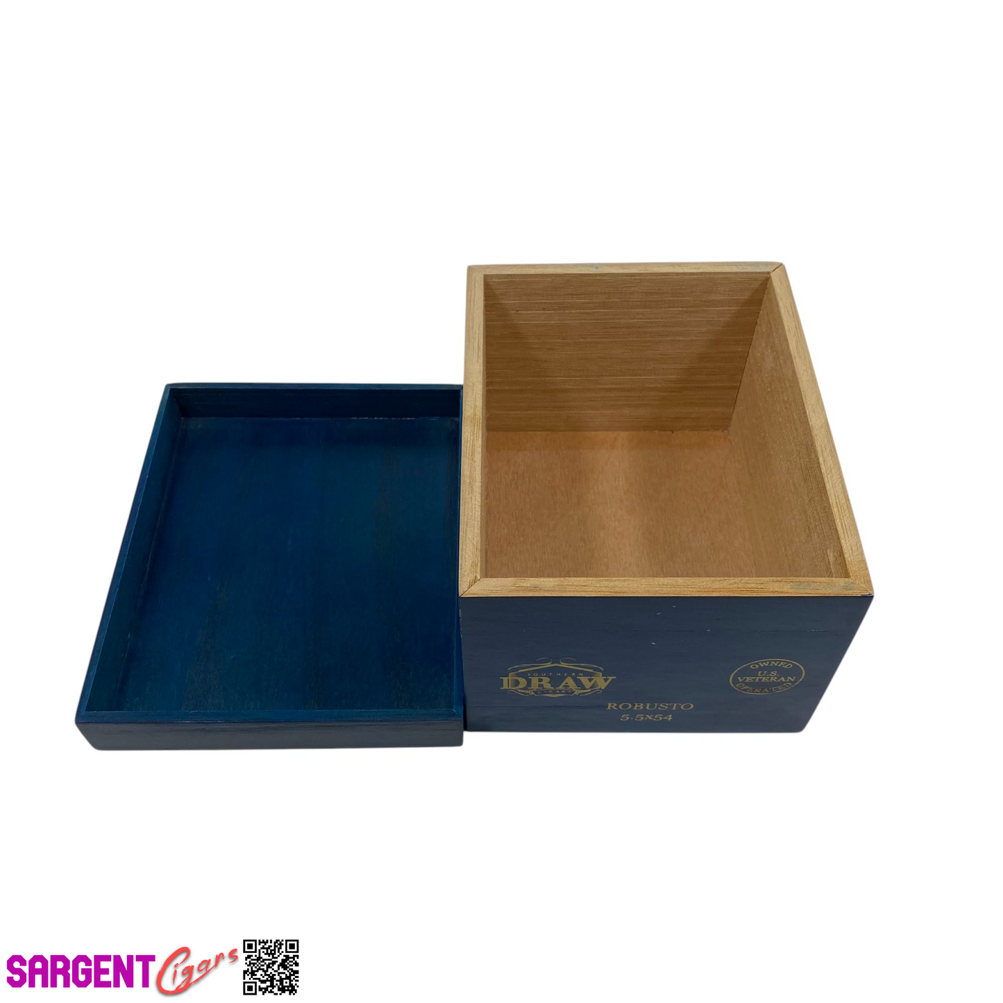 Southern Draw Jacobs Ladder Robusto Empty Wooden Cigar Box 5.5x6.5x4