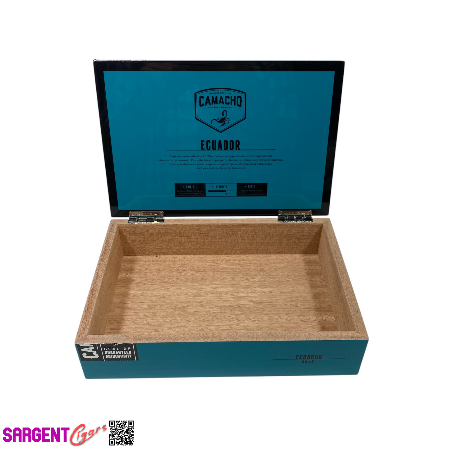 Camacho Ecuador Gordo Empty Wooden Cigar Box 10x7x2.5