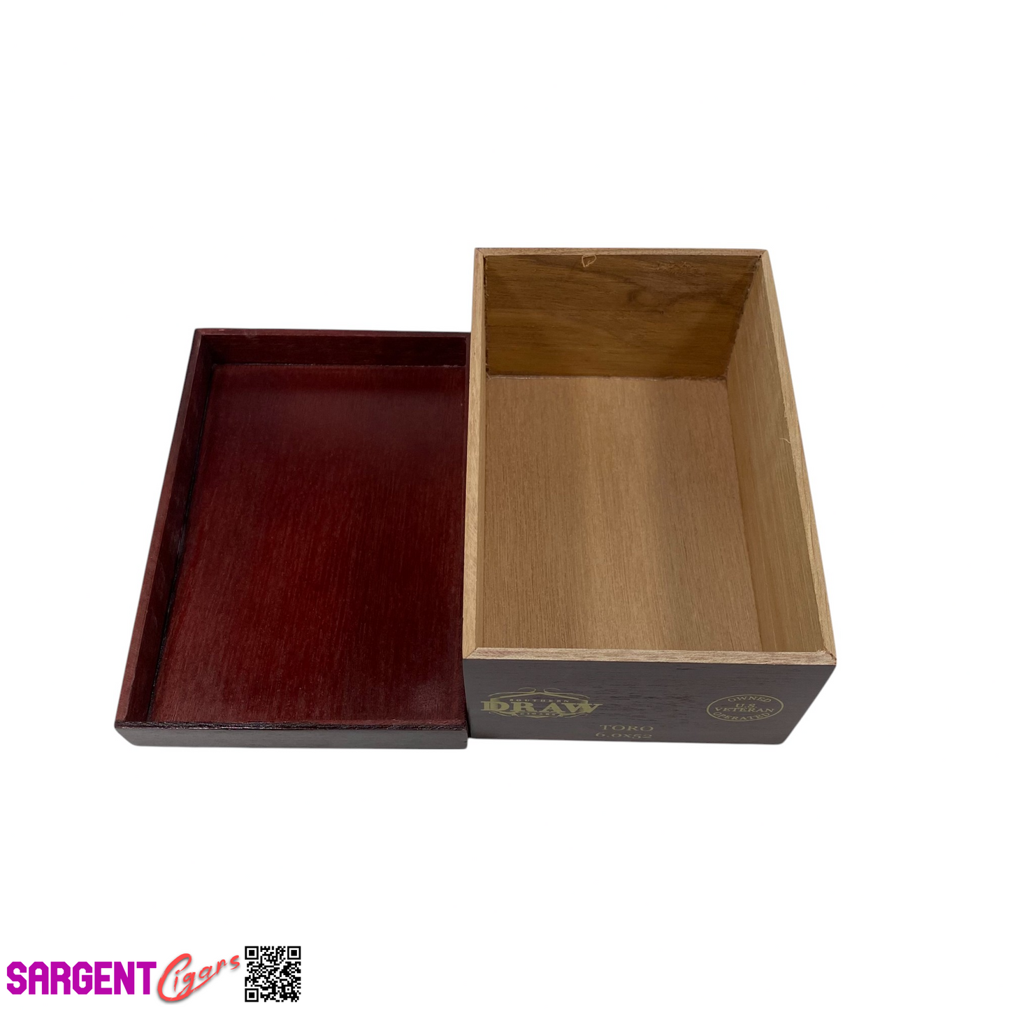 Southern Draw Rose of Sharon Toro Empty Wooden Cigar Box 4.75x7x3