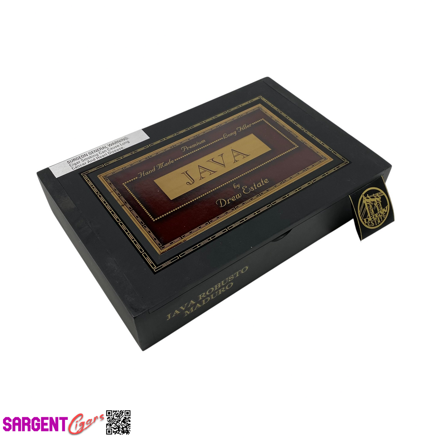 Java Maduro Robusto Empty Wooden Cigar Box 10x6.75x2
