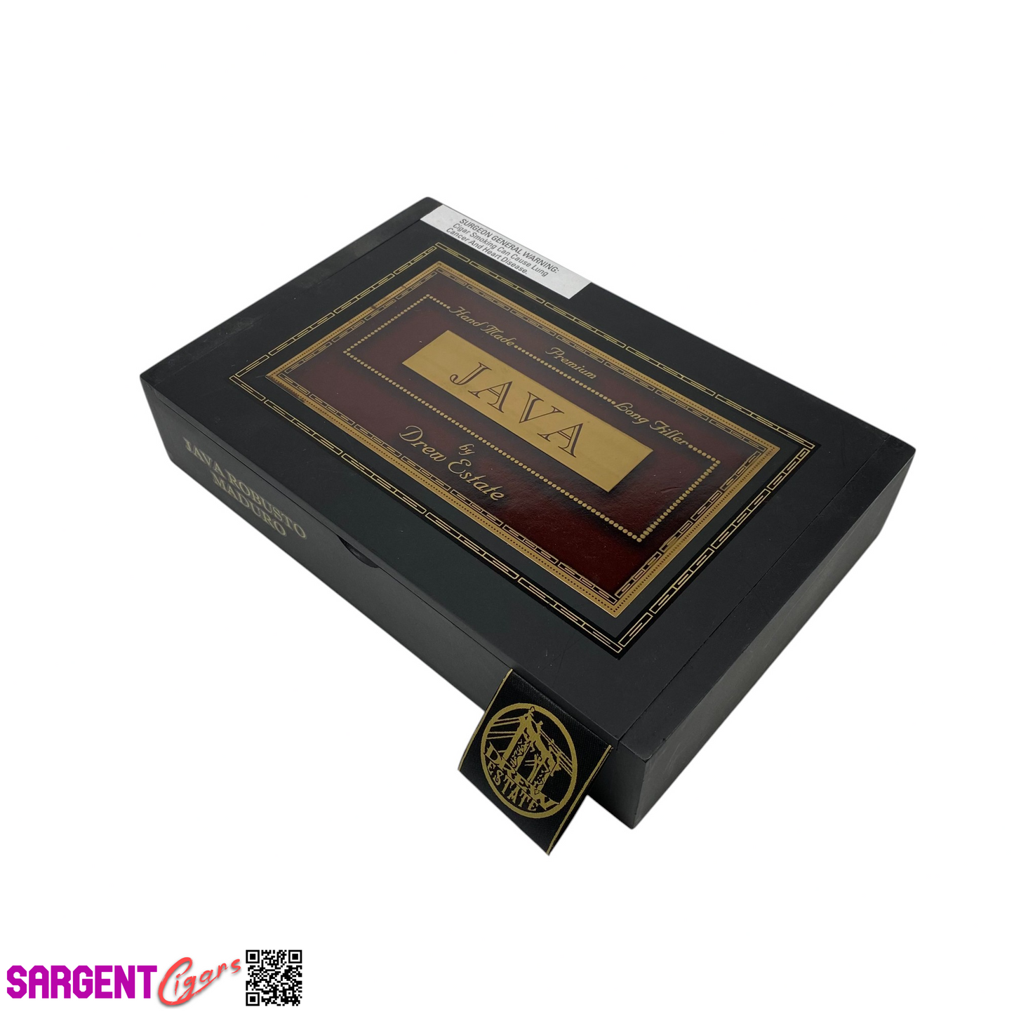 Java Maduro Robusto Empty Wooden Cigar Box 10x6.75x2