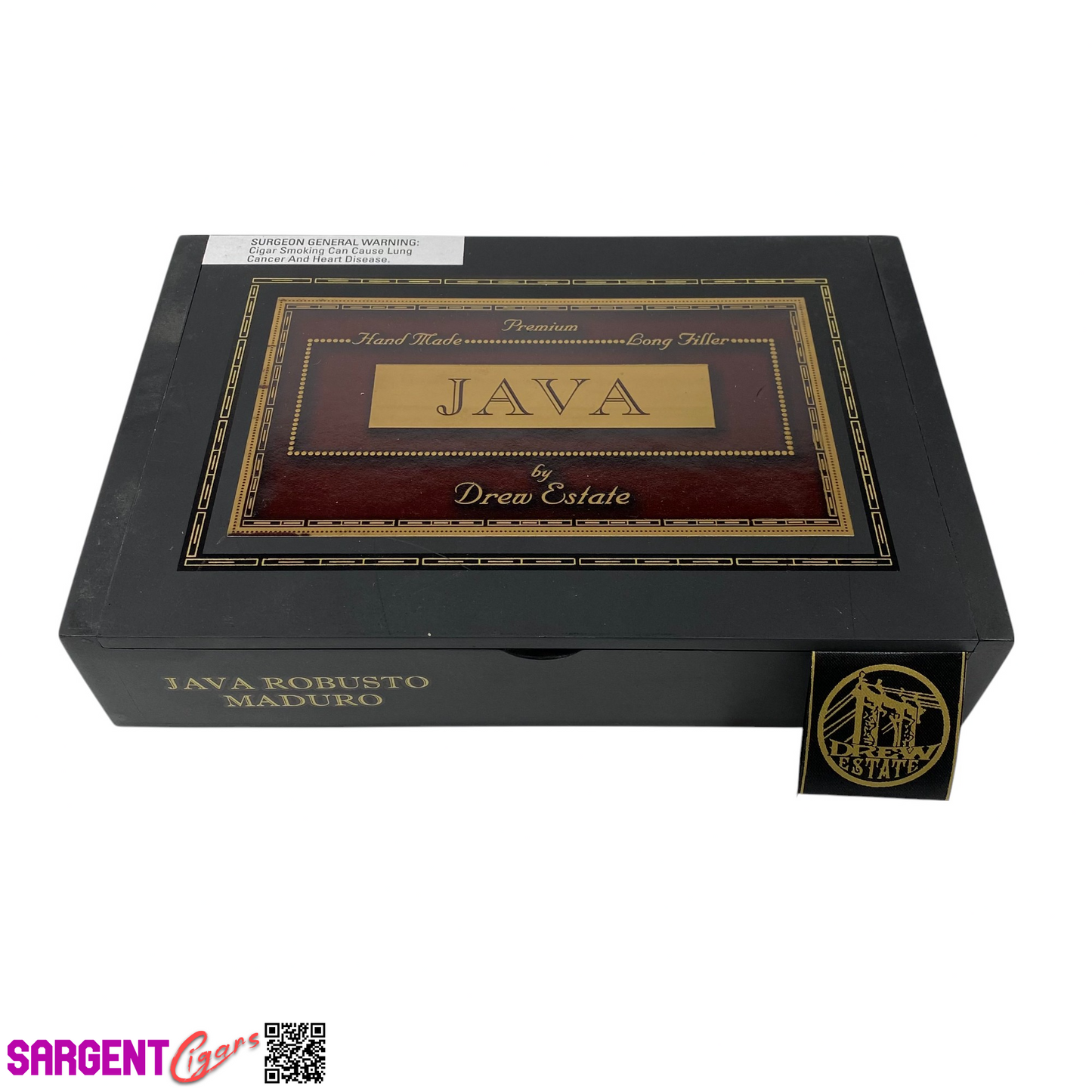 Java Maduro Robusto Empty Wooden Cigar Box 10x6.75x2