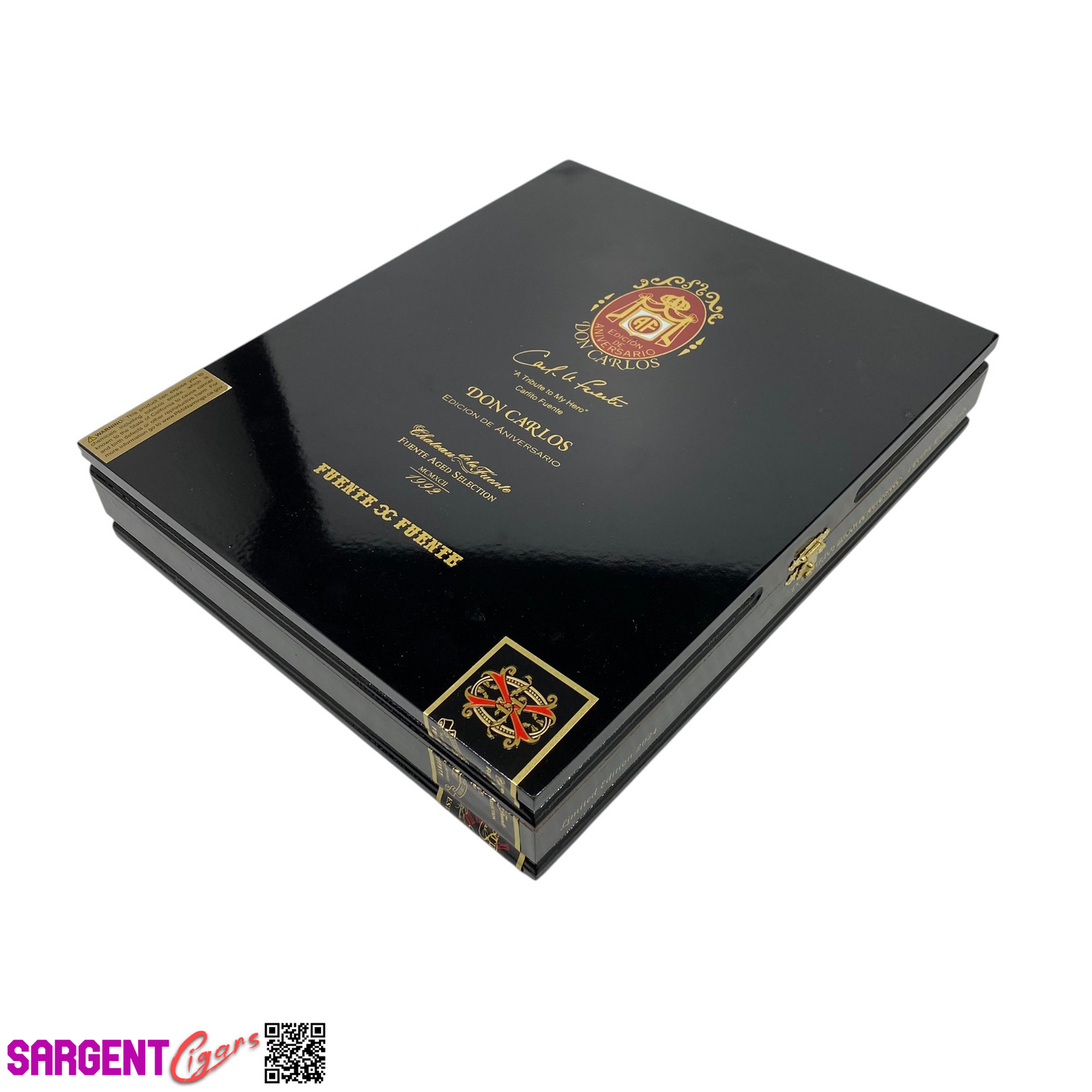 Arturo Fuente Opus X Don Carlos Double Robusto Tubo Empty Wooden Cigar Box 9.25x11.25x2