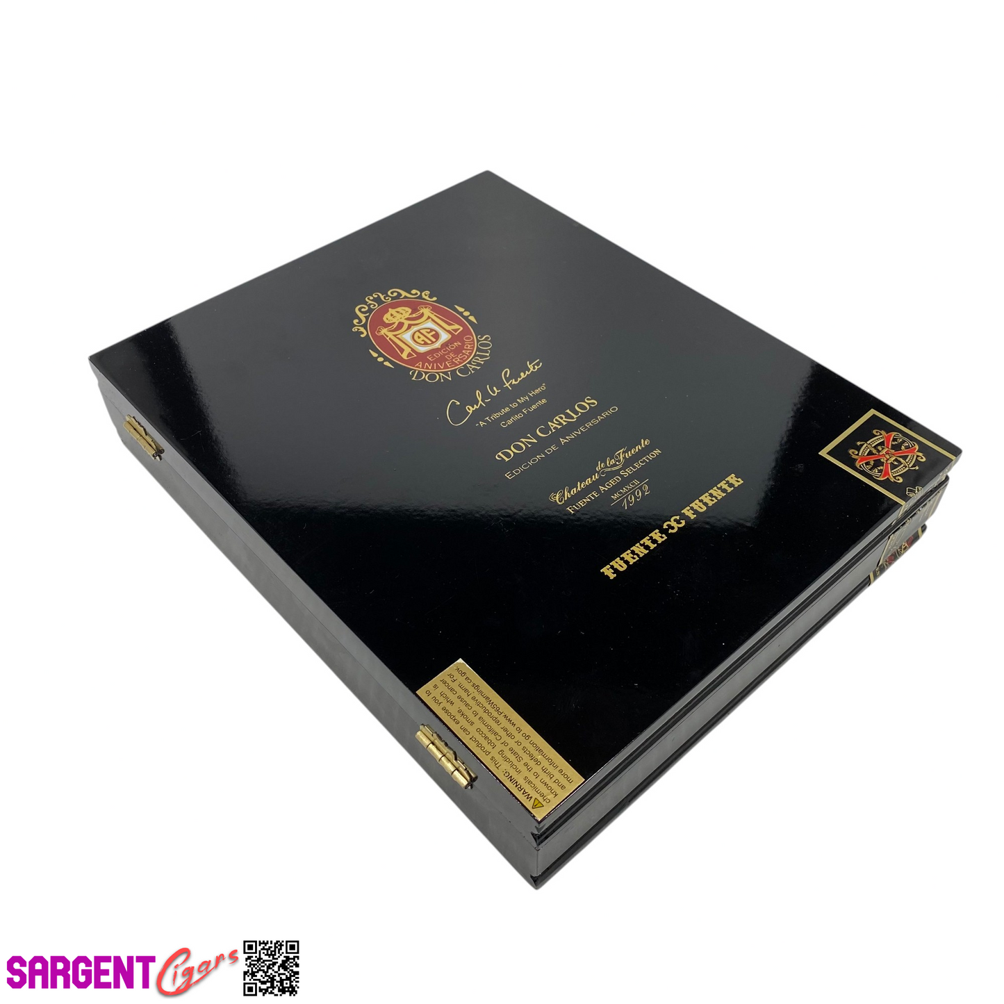 Arturo Fuente Opus X Don Carlos Double Robusto Tubo Empty Wooden Cigar Box 9.25x11.25x2
