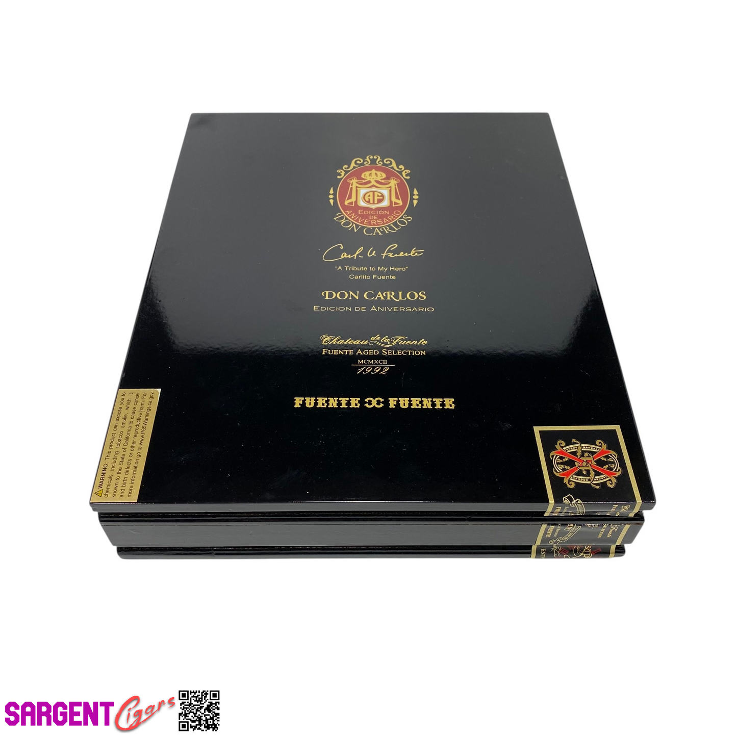 Arturo Fuente Opus X Don Carlos Double Robusto Tubo Empty Wooden Cigar Box 9.25x11.25x2