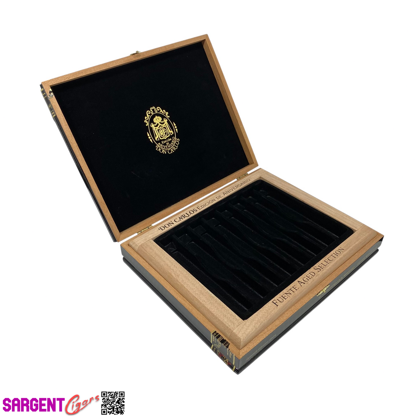 Arturo Fuente Opus X Don Carlos Double Robusto Tubo Empty Wooden Cigar Box 9.25x11.25x2