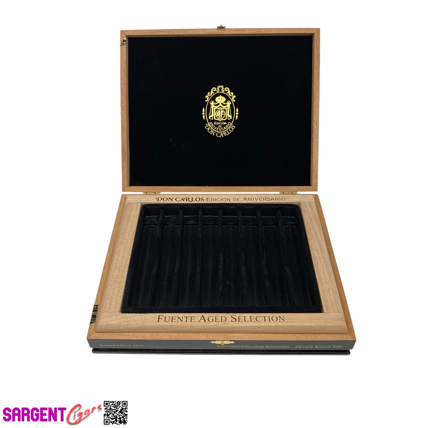 Arturo Fuente Opus X Don Carlos Double Robusto Tubo Empty Wooden Cigar Box 9.25x11.25x2