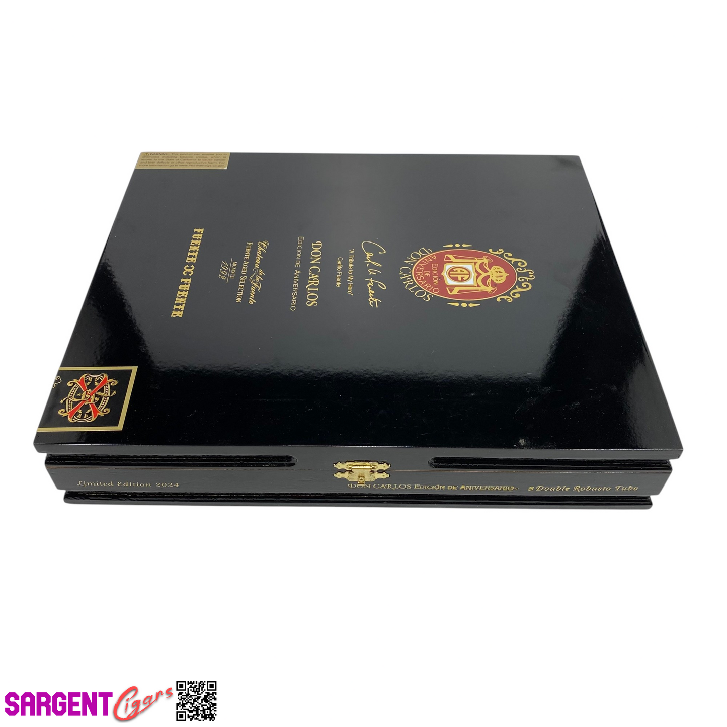 Arturo Fuente Opus X Don Carlos Double Robusto Tubo Empty Wooden Cigar Box 9.25x11.25x2