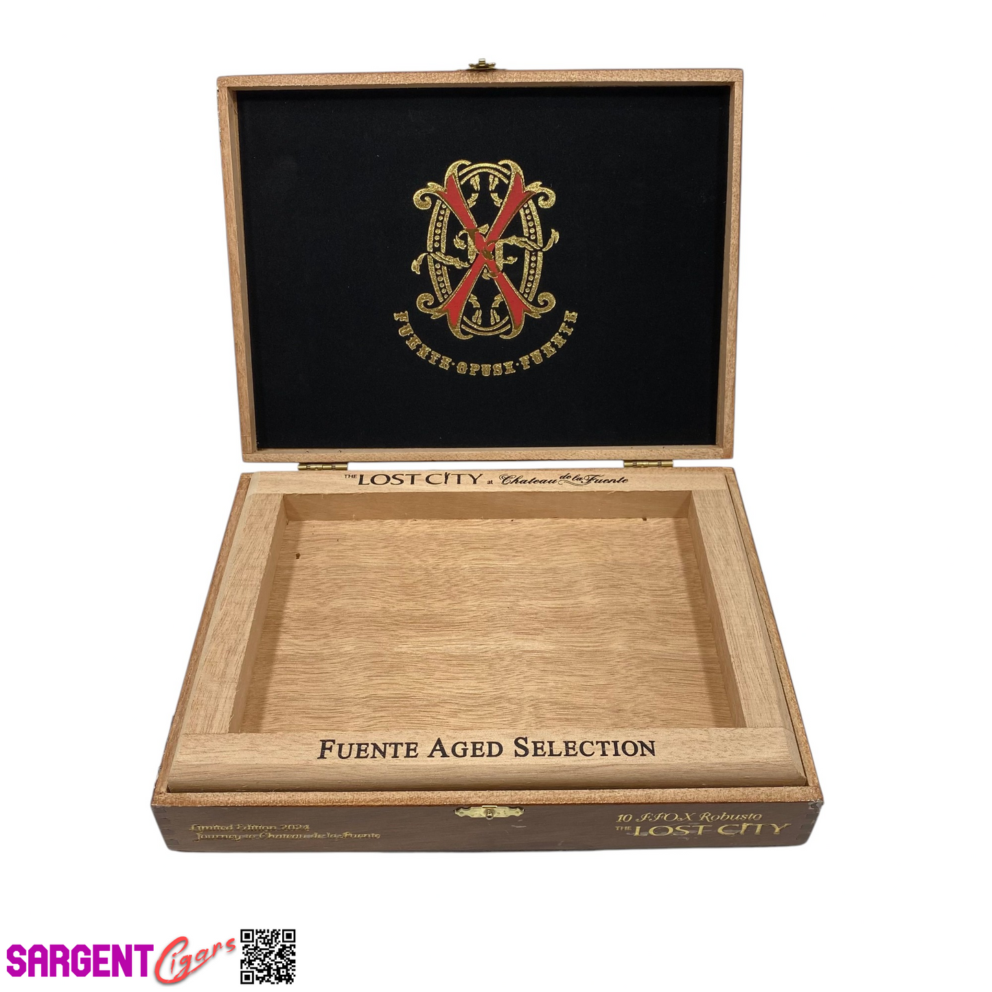 Arturo Fuente Opus X The Lost City Robusto Empty Wooden Cigar Box 7.5x10x2.25