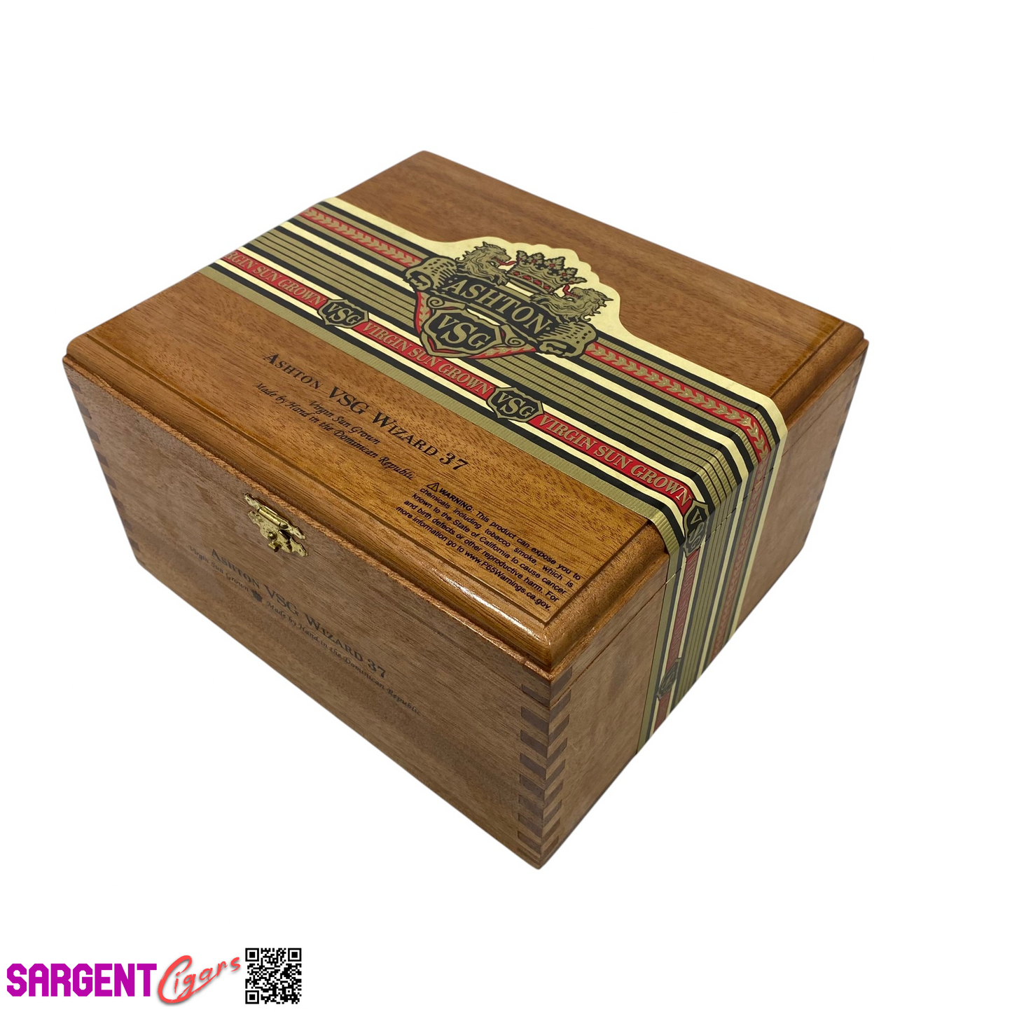Ashton VSG Wizard Empty Wooden Cigar Box 8x7.25x4.5