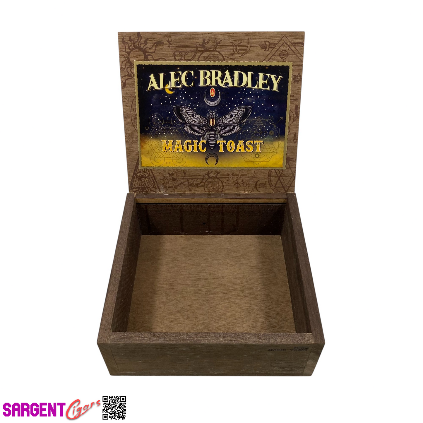 Alec Bradley Magic Toast Toro Empty Wooden Cigar Box 7.25x7x3
