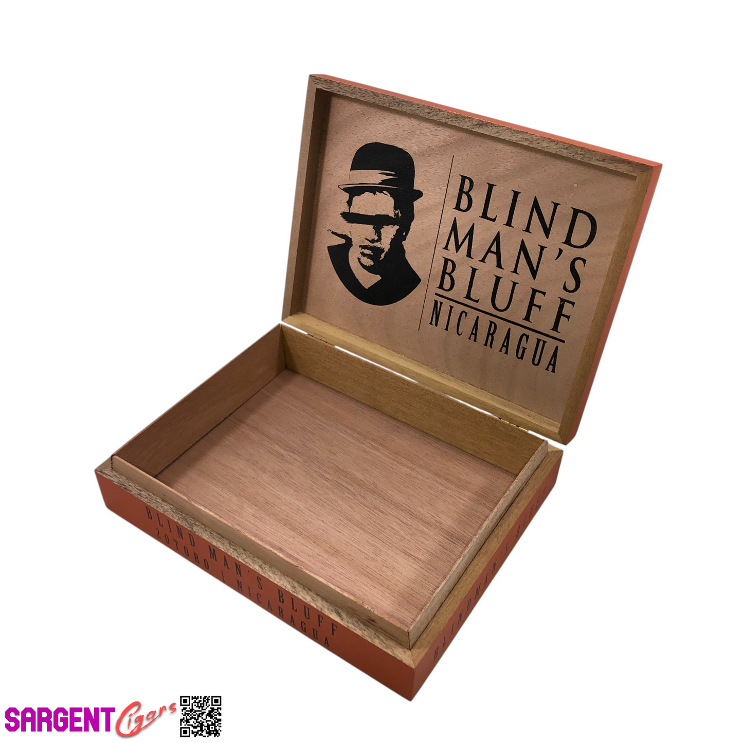 Blind Man’s Bluff Toro Empty Wooden Cigar Box 9x7x2